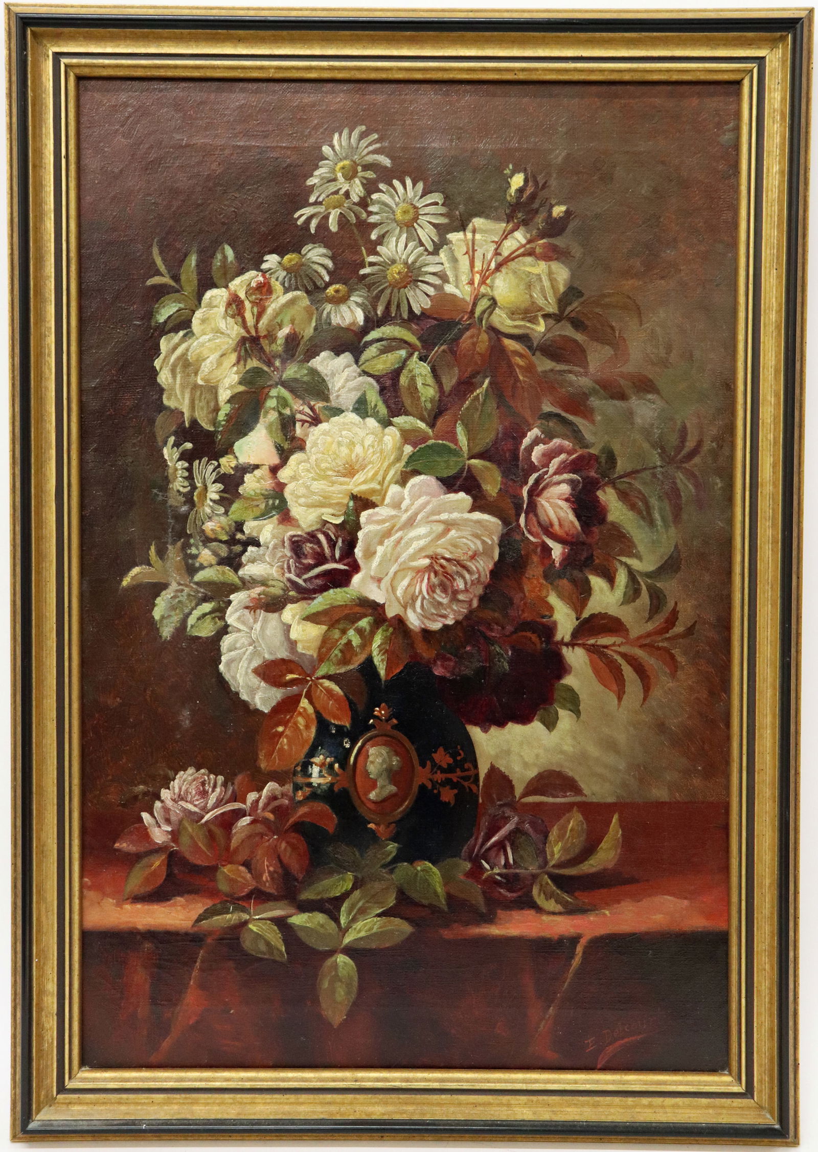 FLORAL STILL LIFE PAINTING - DELCOURT (1 of 4)