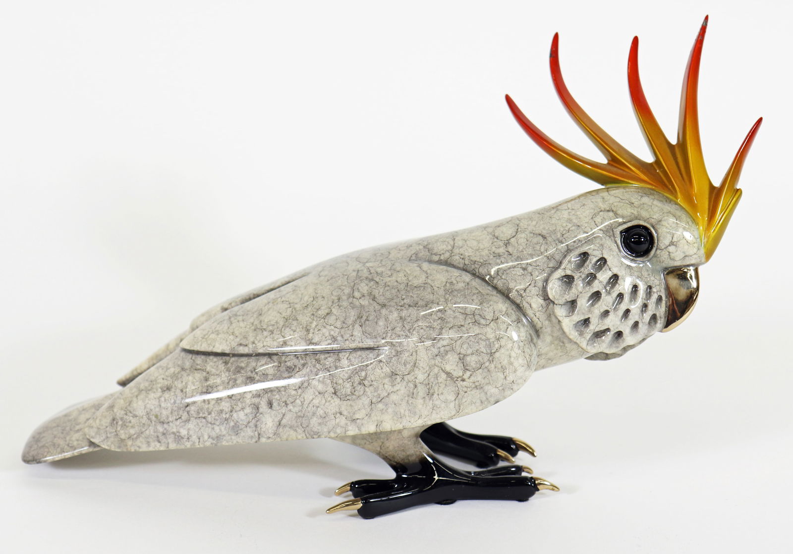 TIM COTTERILL BRONZE COCKATOO BIRD SCULPTURE "CARUSO" (1 of 5)