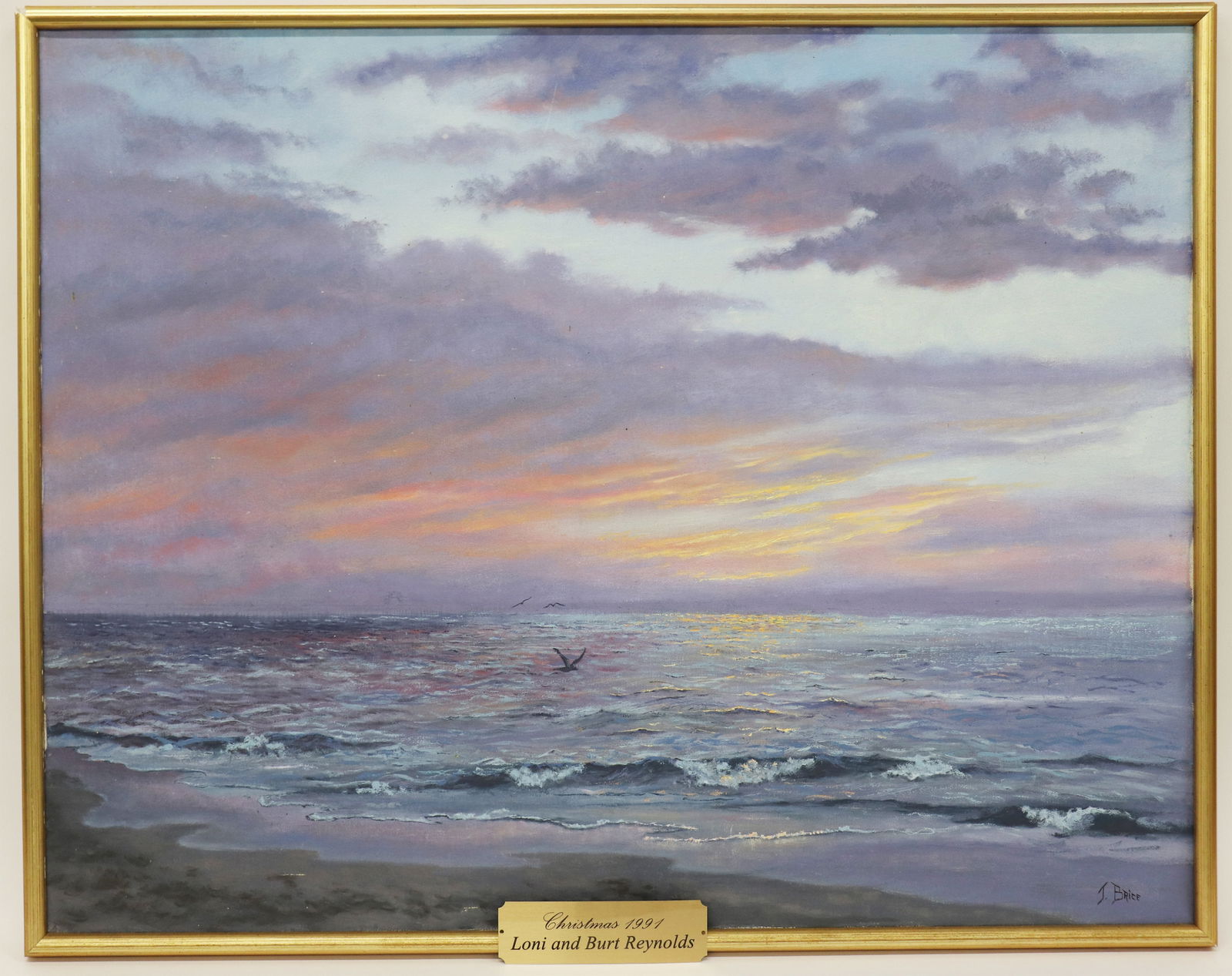 JACKIE BRICE FLORIDA BEACH PAINTING BURT REYNOLDS (1 of 7)