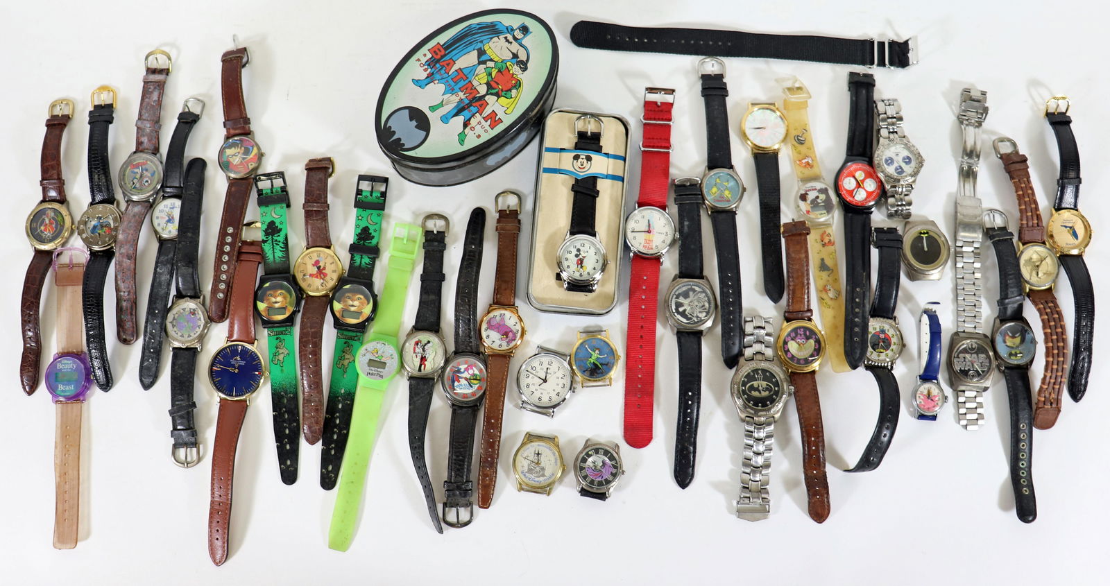 (36) VINTAGE WATCH COLLECTION BATMAN, MICKEY MOUSE (1 of 4)