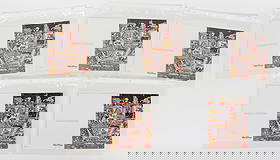 (5) CHARLES FAZZINO WALT DISNEY SIGNED CARDS: A set of (5) Walt Disney on Broadway note cards each signed on verso by Charles Fazzino. Unfolded 10" x 6.5"