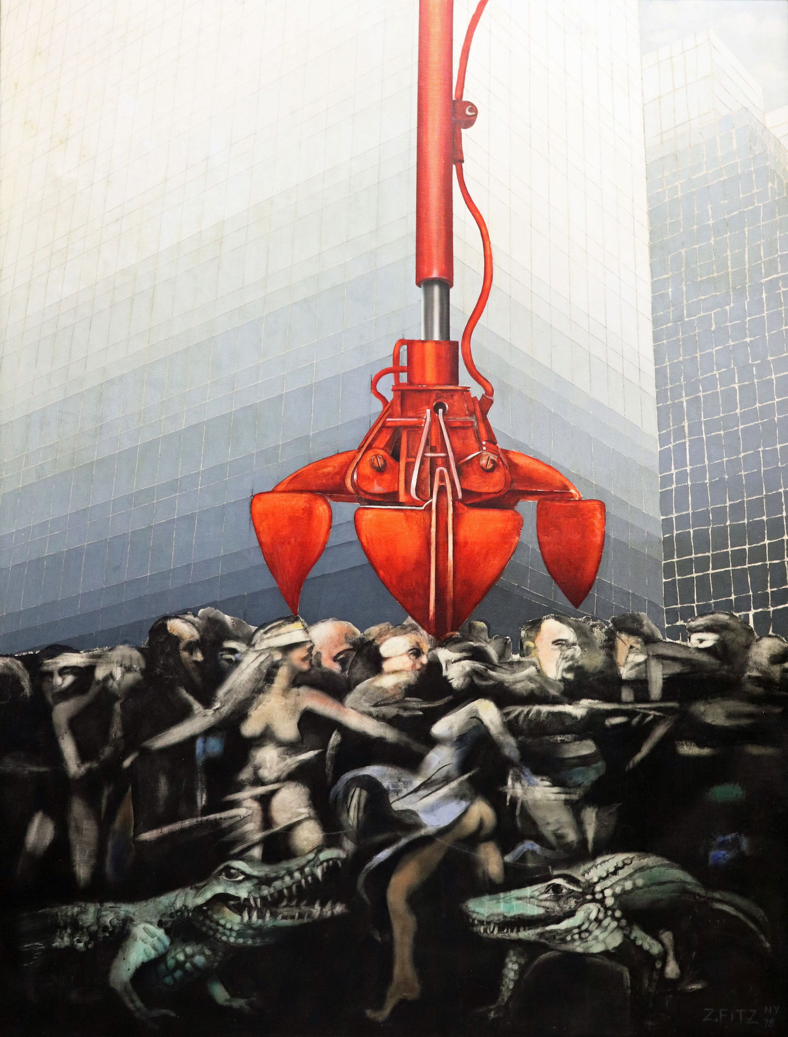 ZBIGNIEW FITZ NEW YORK MECHANICAL CLAW PAINTING (1 of 5)