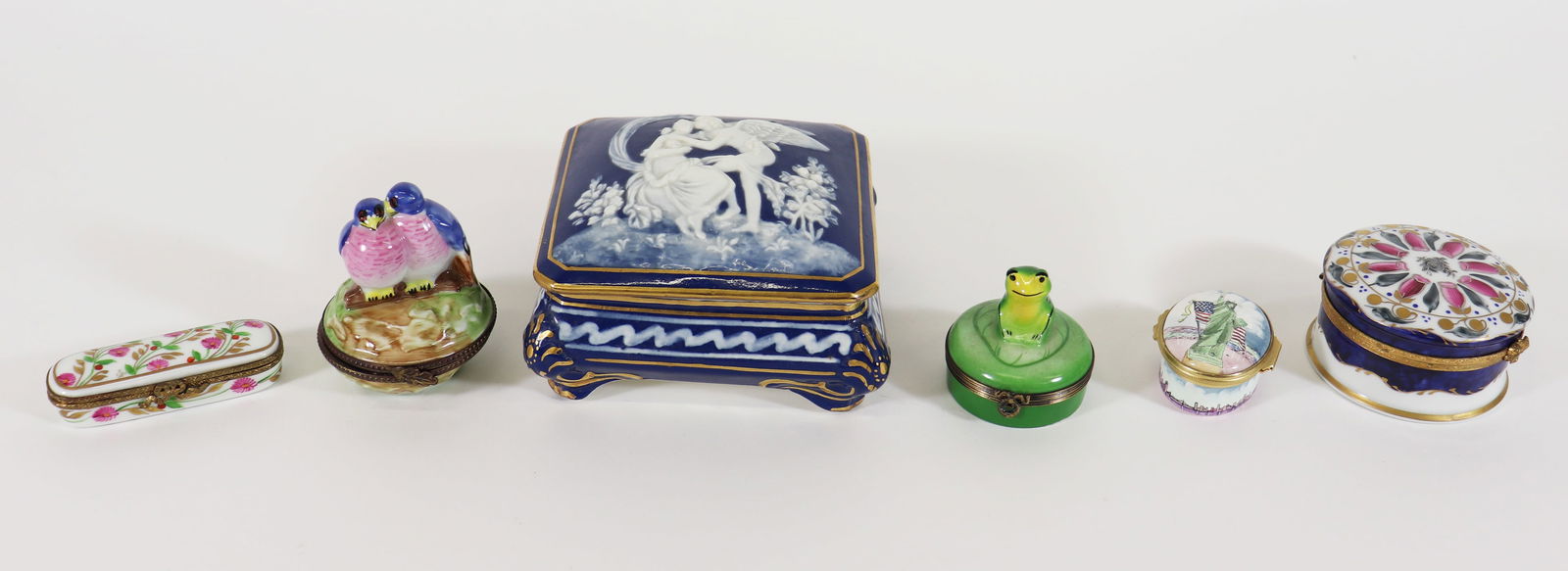 (5) LIMOGES TRINKET BOXES & 1 HALCYON DAYS BOX (1 of 3)