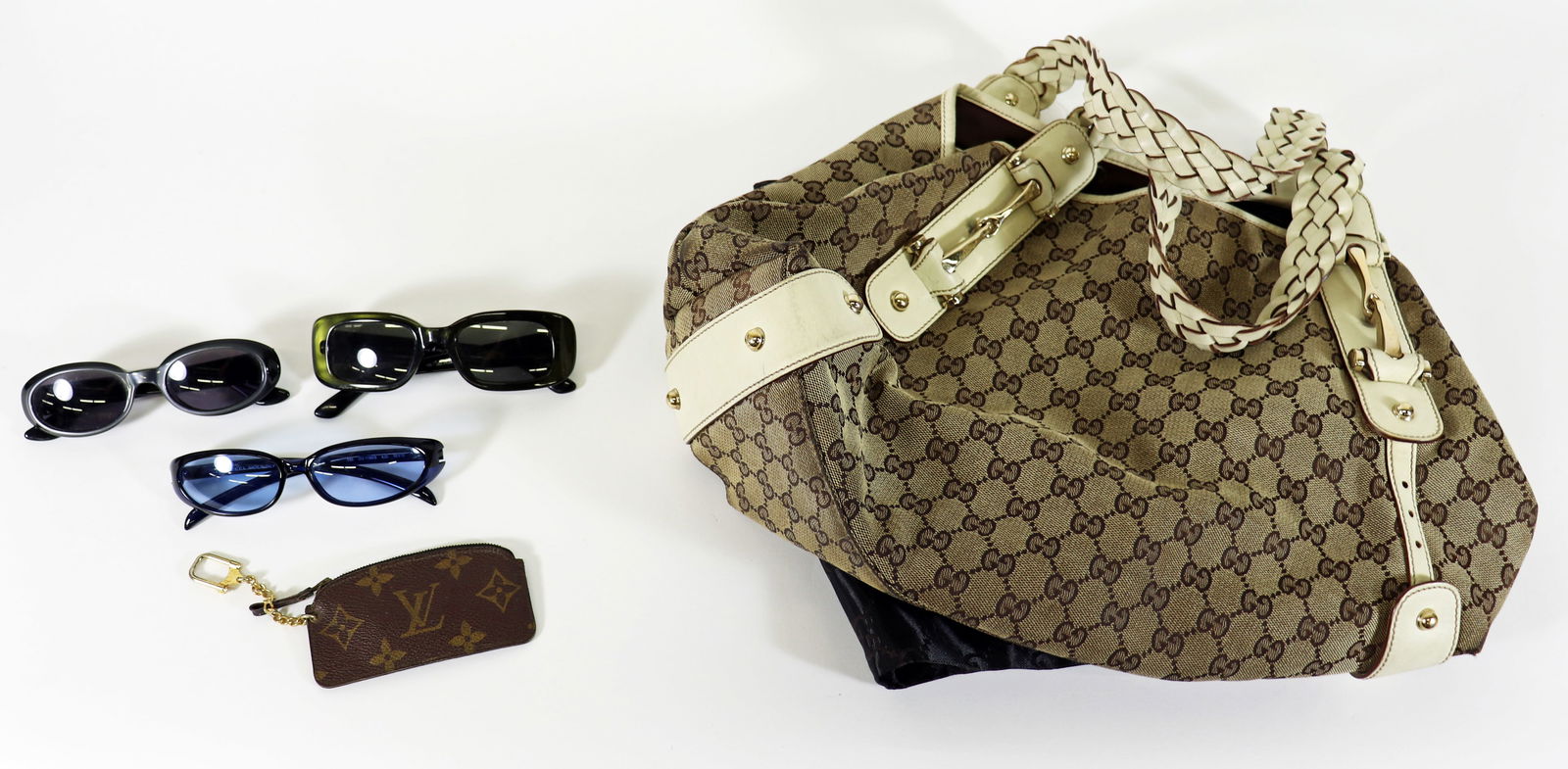 (3) GUCCI SUNGLASSES, GUCCI BAG & LOUIS VUITTON (1 of 6)