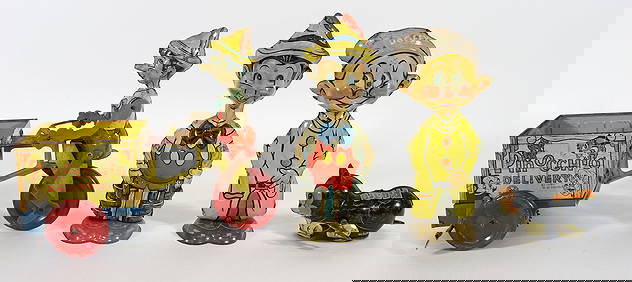 (4) EARLY WALT DISNEY PROD TIN LITHO WIND UP TOYS (1 of 3)