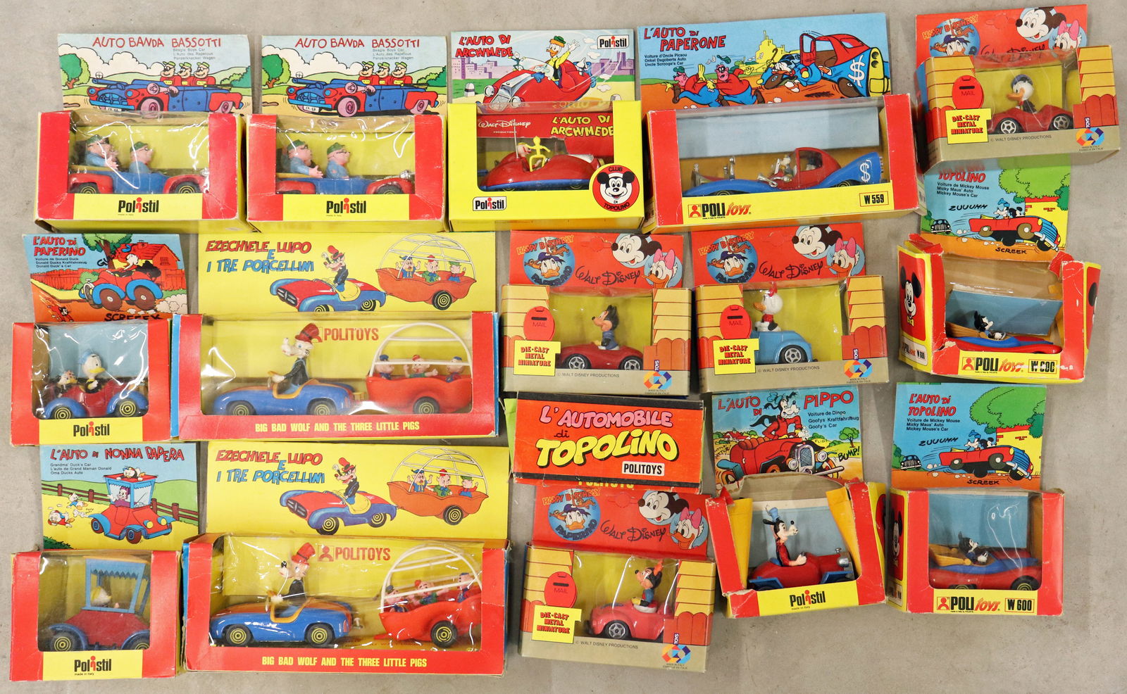 (16) POLITOYS POLISTIL ITALY DIE CAST CARS, DISNEY (1 of 1)