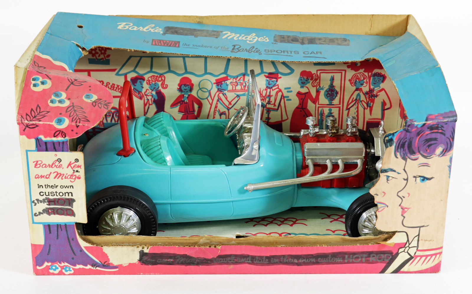 BARBIE KEN & MIDGE'S HOT ROD SPORTS CAR - IRWIN (1 of 3)