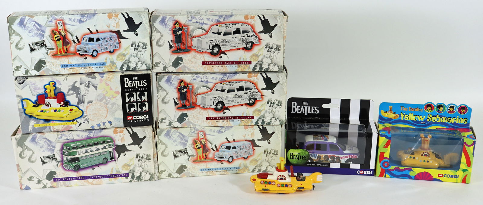 (9) CORGI DIE CAST VEHICLES, THE BEATLES (1 of 3)