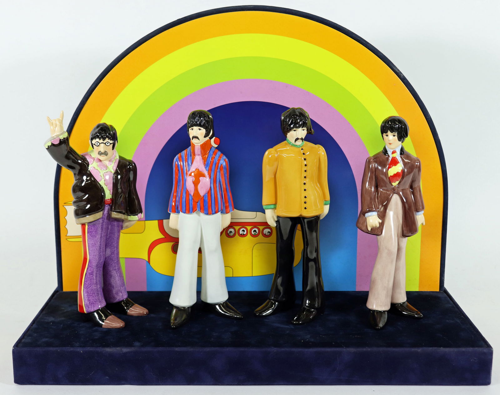 (4) BEATLES FIGURINES WITH STAGE - GOEBEL (1 of 4)