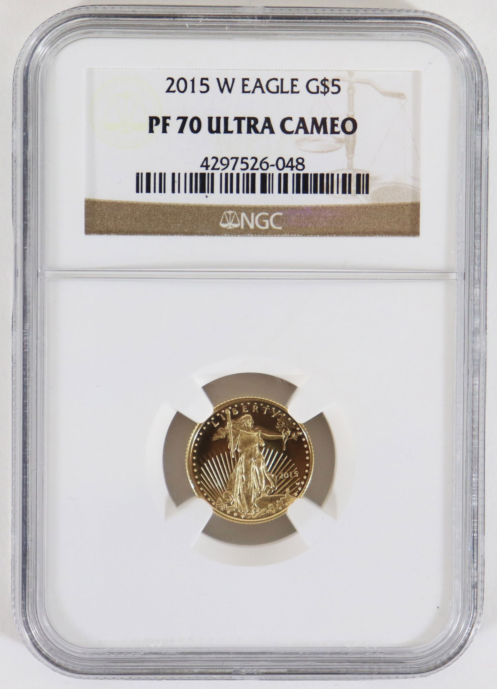 NGC PF70 ULTRA CAMEO 2015 W $5 GOLD EAGLE (1 of 2)