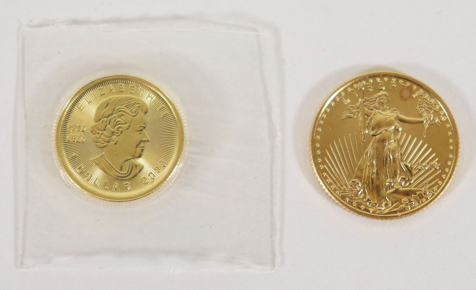 2023 CANADA $1 GOLD DOLLAR & 2016 U.S. $5 GOLD COINS (1 of 2)