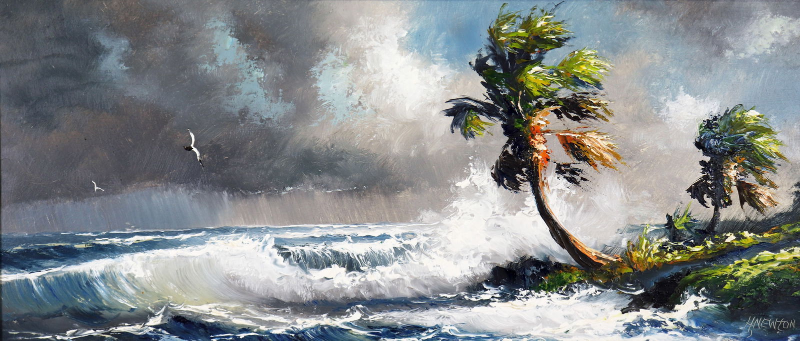 HAROLD NEWTON OCEAN WAVES & PALMS HIGHWAYMEN (1 of 5)