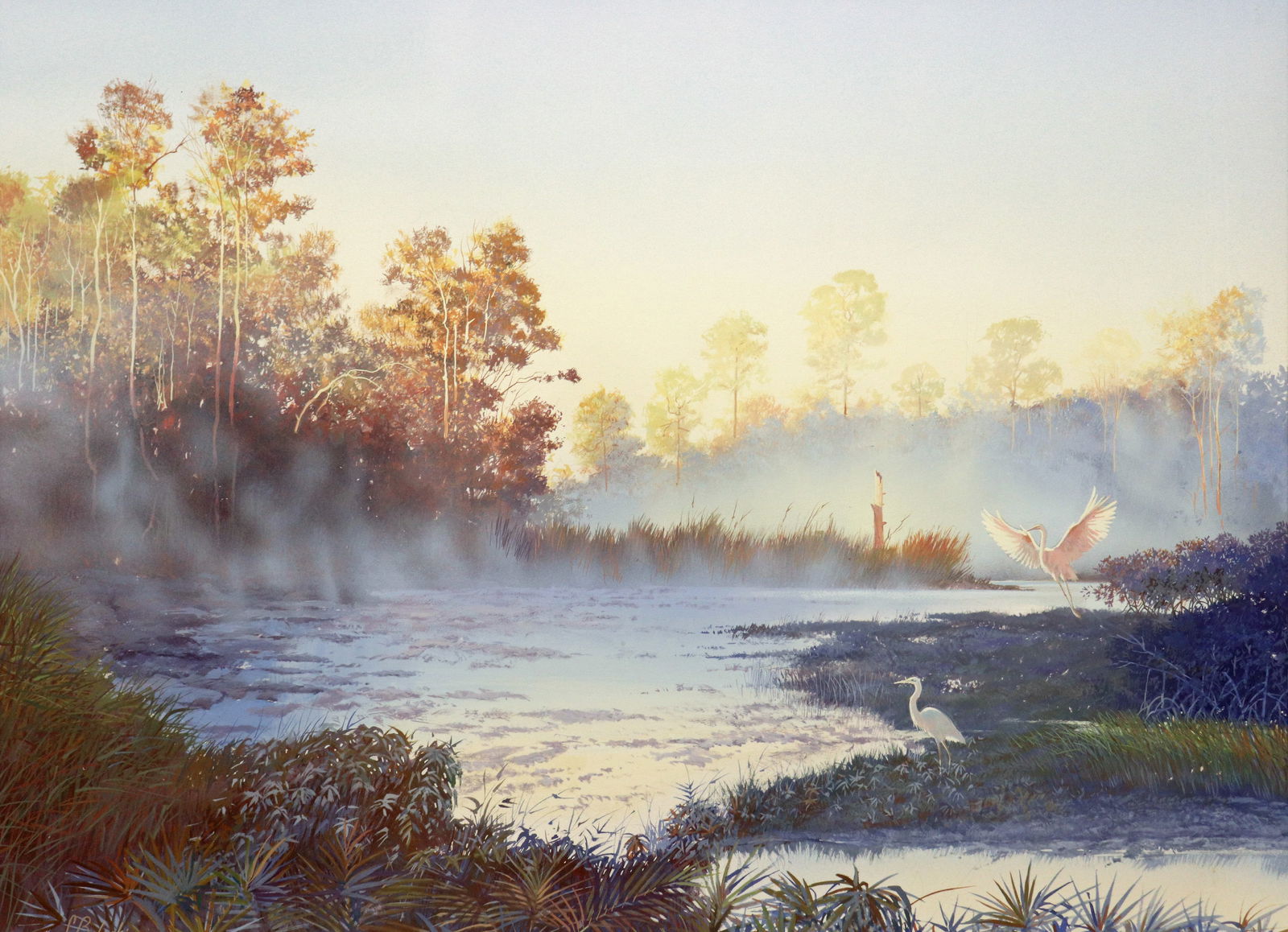 STEVEN BABECKI MISTY MORNING PAINTING (1 of 6)