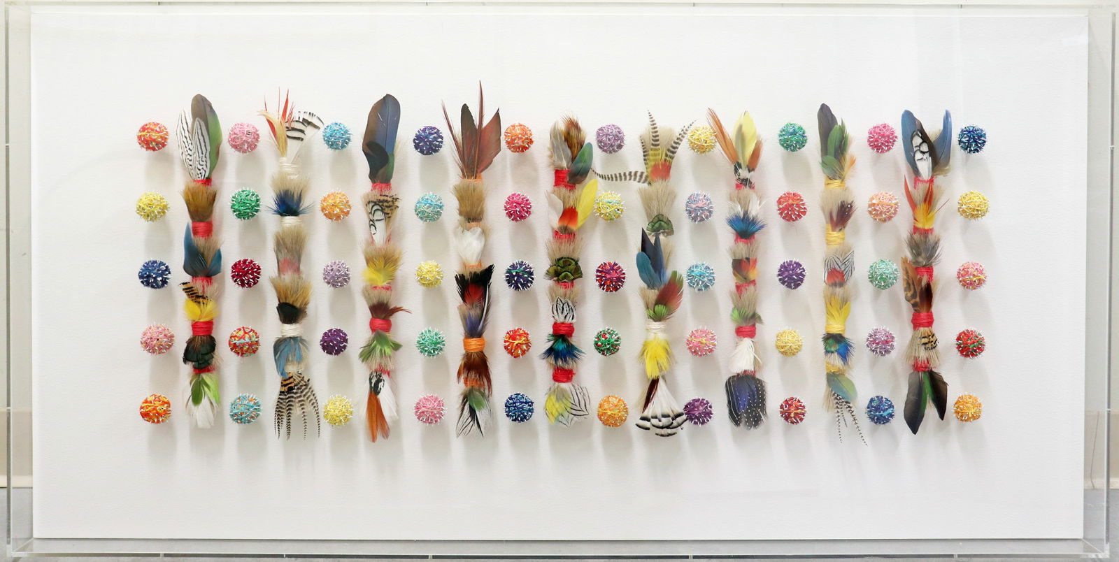 DAVID MCCARTHY MIXED MEDIA FEATHER ARTWORK (1 of 6)