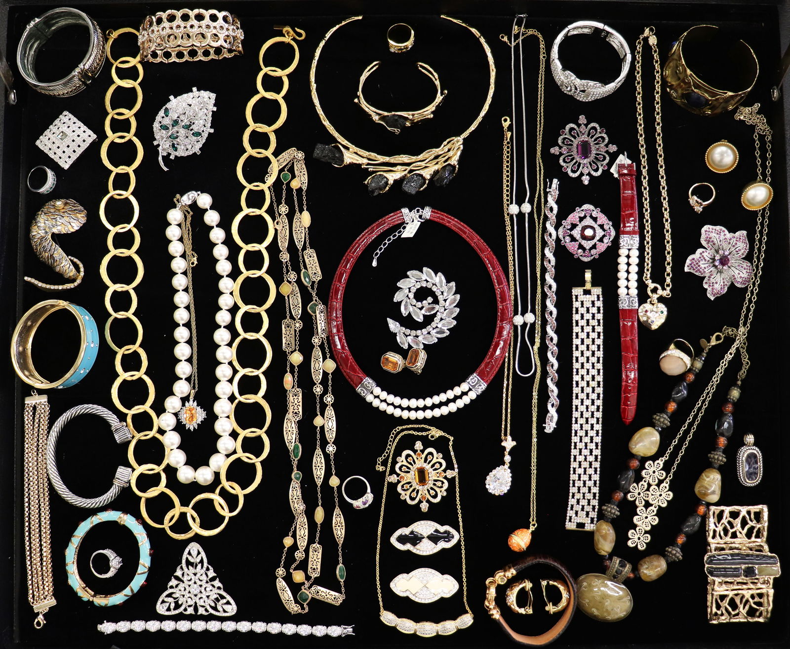 50+ COSTUME JEWELRY, DANBURY MINT, VINTAGE LANDAU (1 of 4)