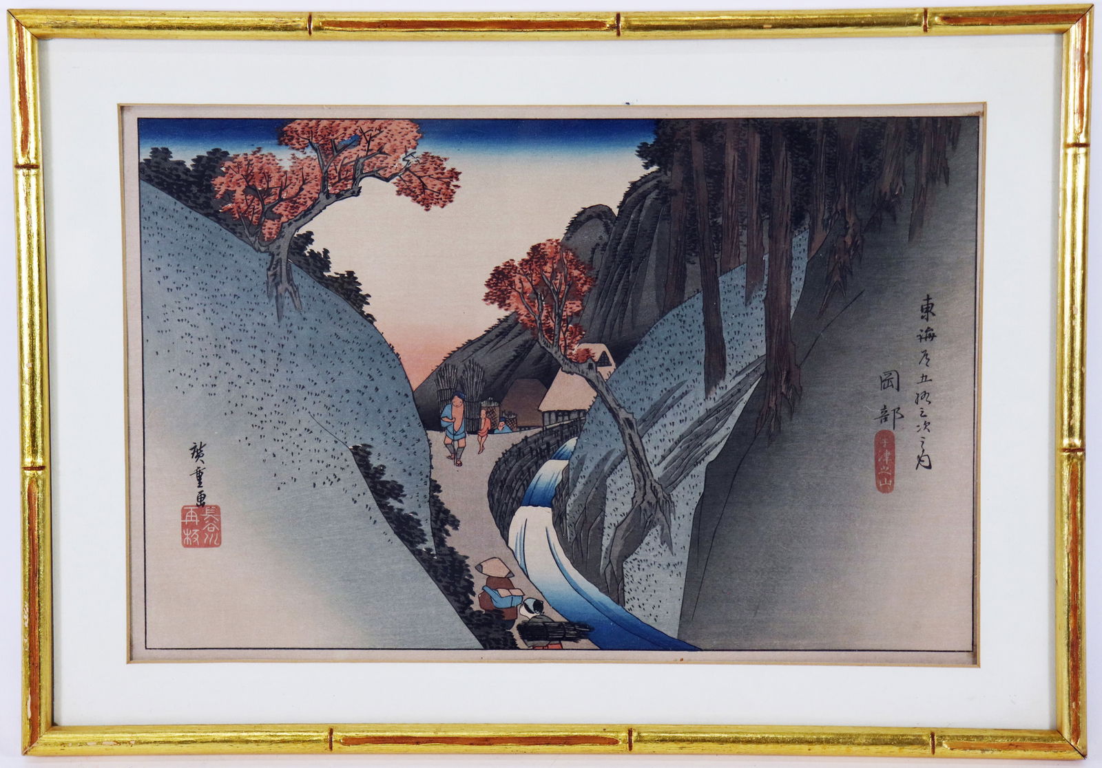 ANDO UTAGAWA HIROSHIGE WOODBLOCK PRINT "OKABE" (1 of 2)
