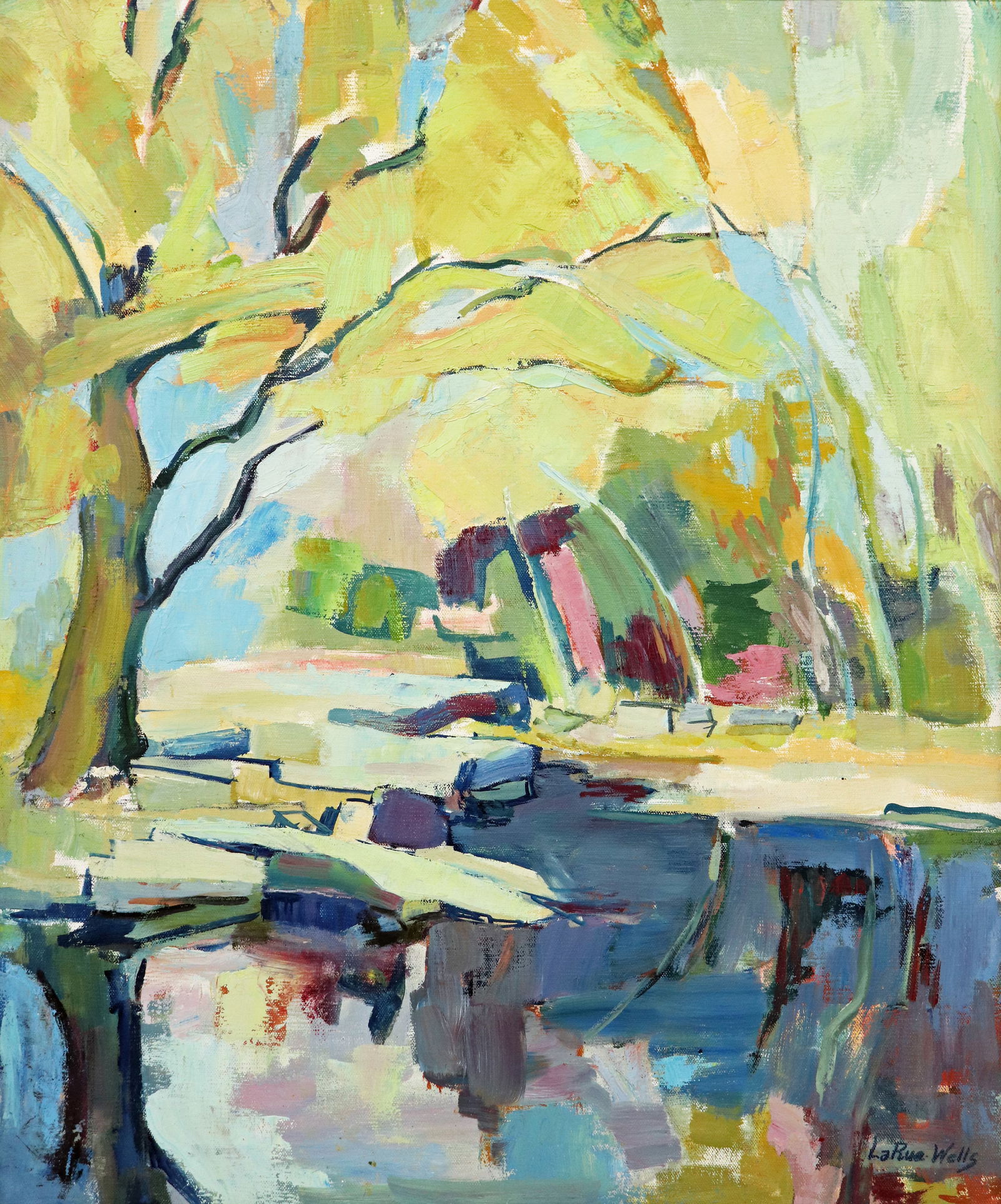 MARY LA RUE WELLS OIL ON CANVAS PASTEL (1 of 5)