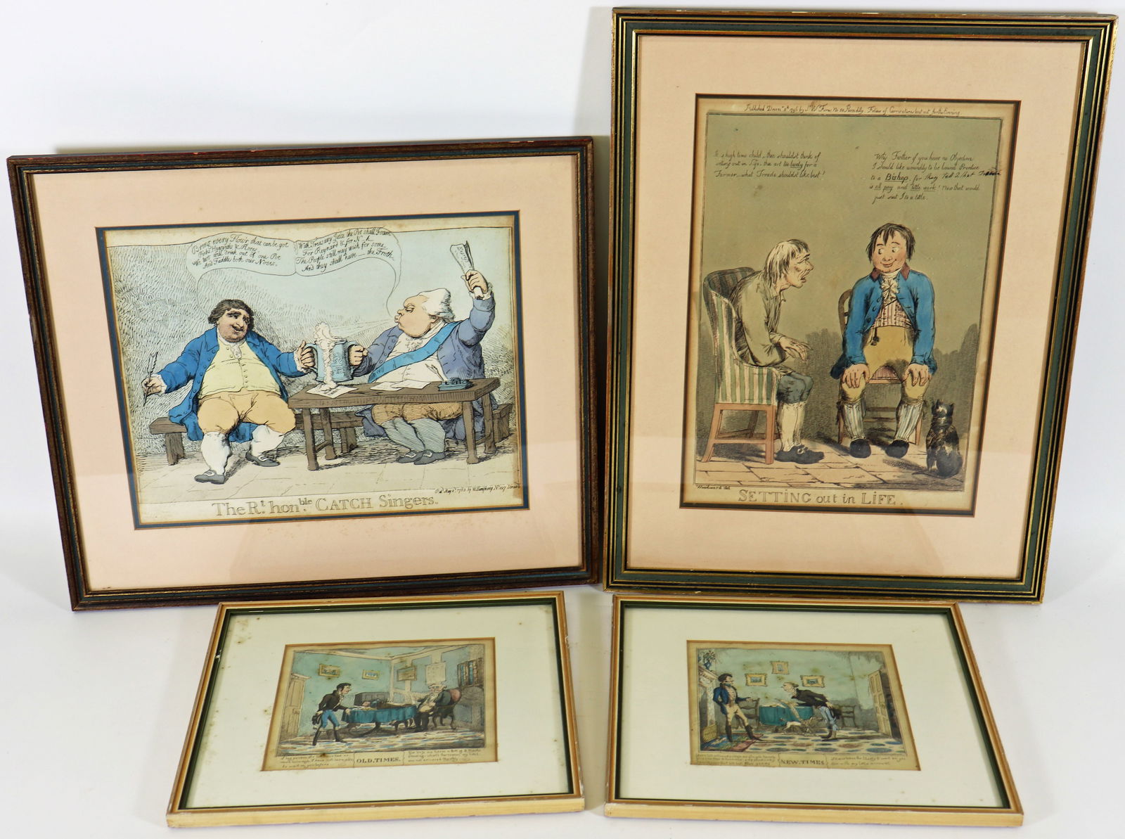 (4) ANTIQUE POLITICAL CARTOONS (1 of 3)