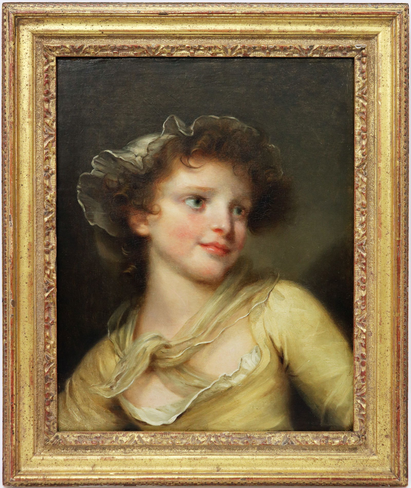 JEAN BAPTISTE GREUZE "LA COQUETTE" PAINTING (1 of 4)