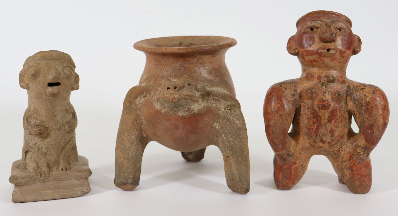(3) PRE-COLUMBIAN POTTERY CLAY ARTIFACTS (1 of 3)