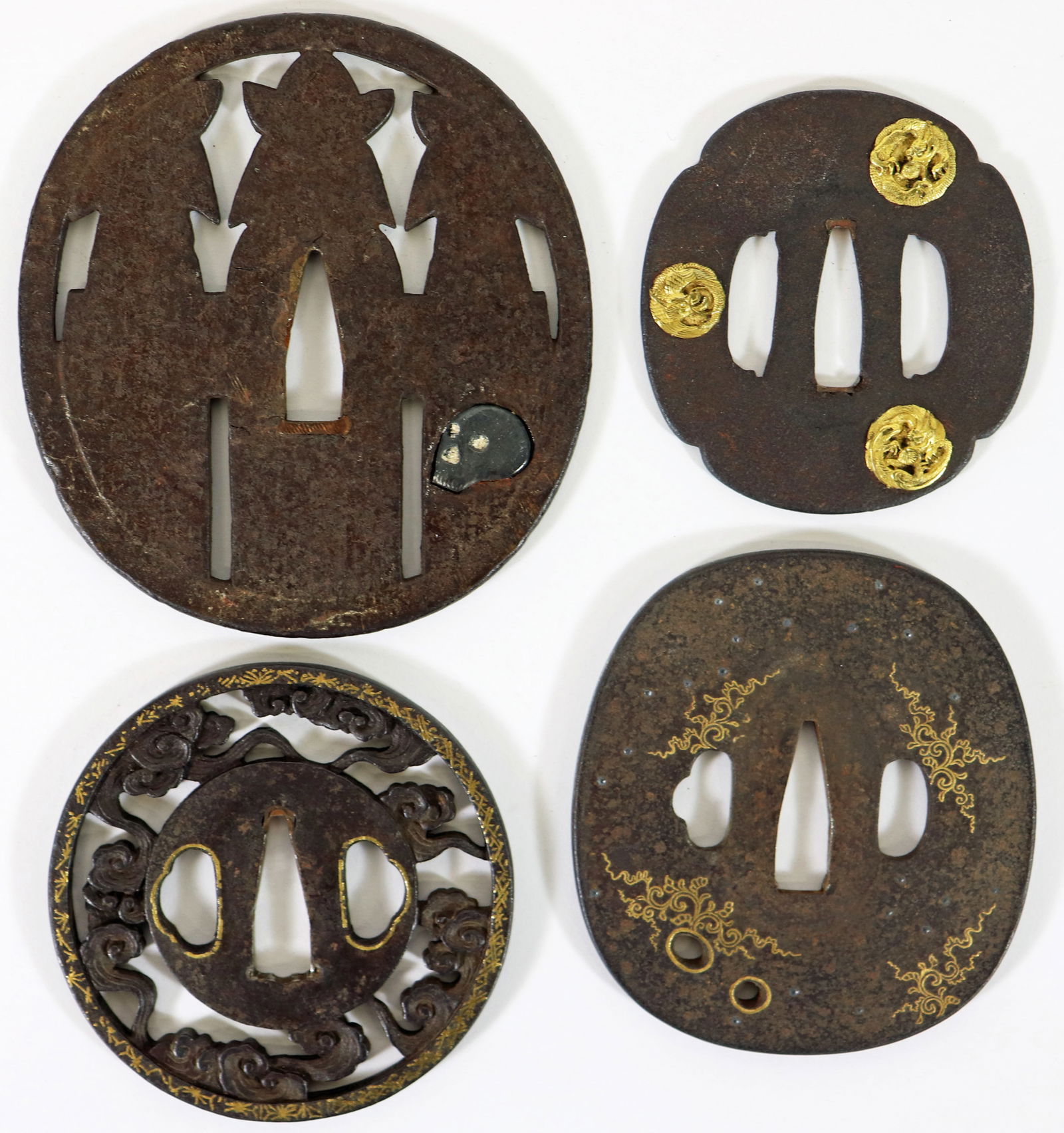 (4) JAPANESE TSUBA SAMURAI SWORD GUARDS IN BOXES (1 of 2)