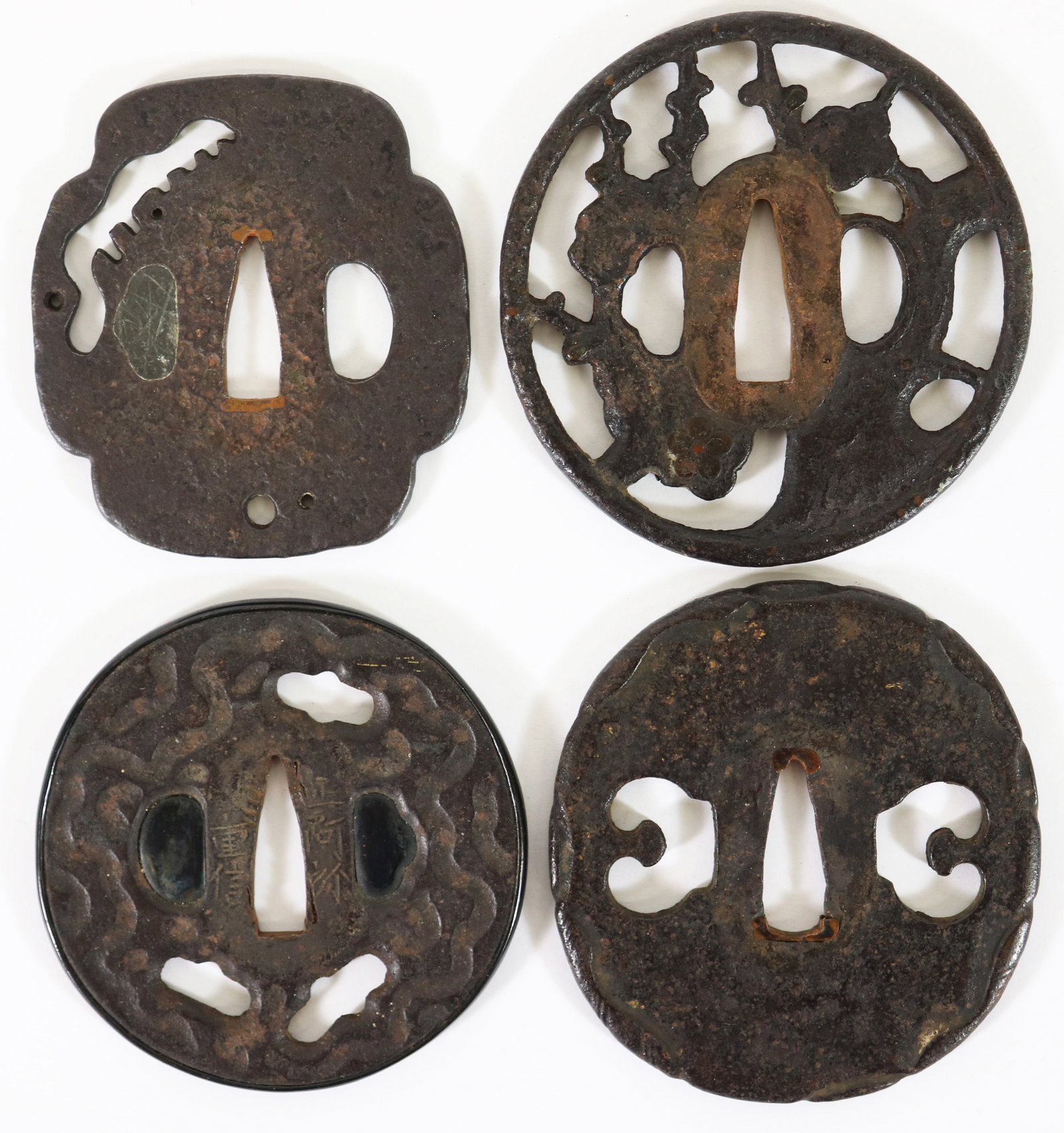 (4) JAPANESE TSUBA SAMURAI SWORD GUARDS (1 of 3)