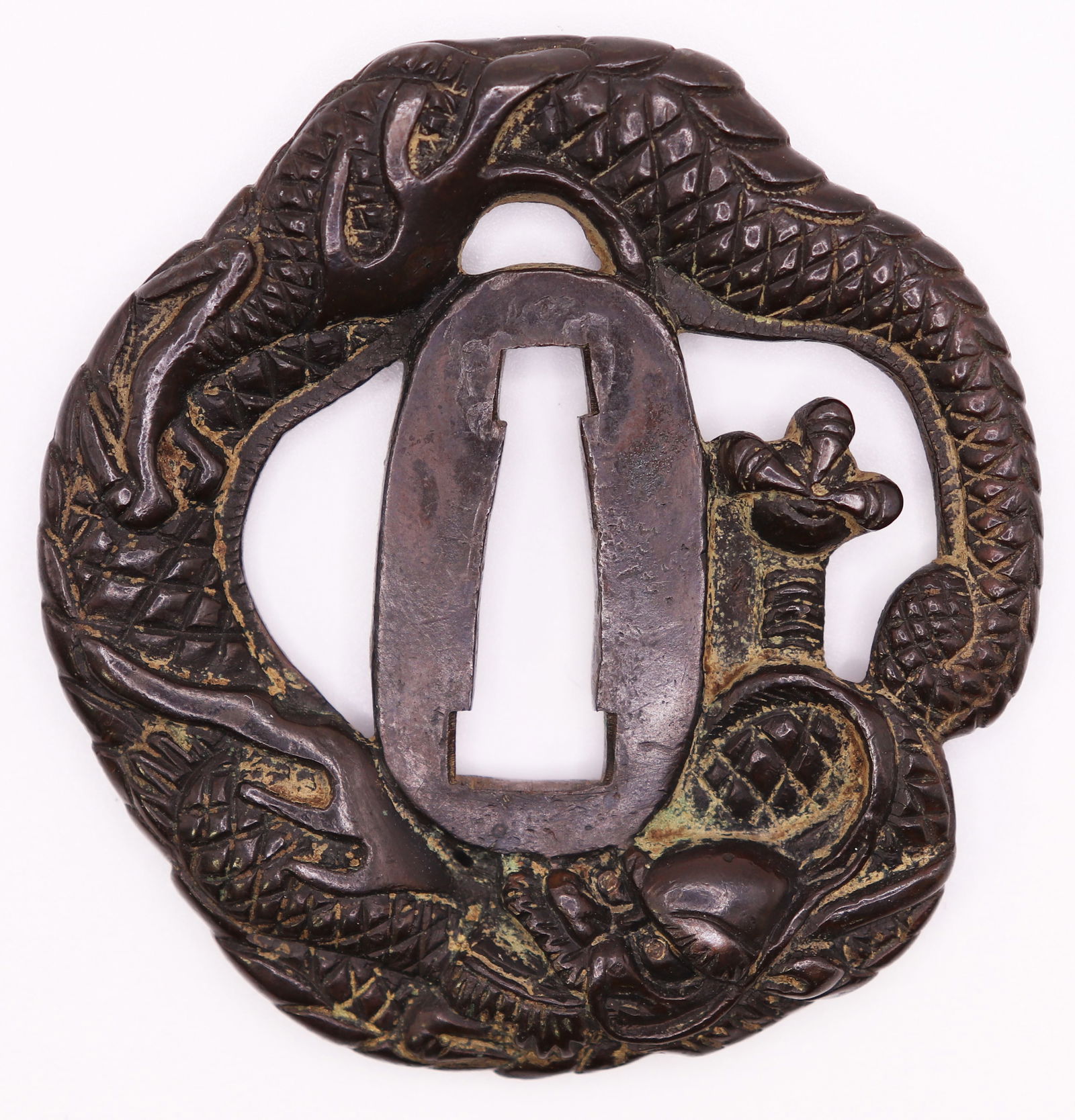 JAPANESE DRAGON TSUBA SWORD GUARD (1 of 3)