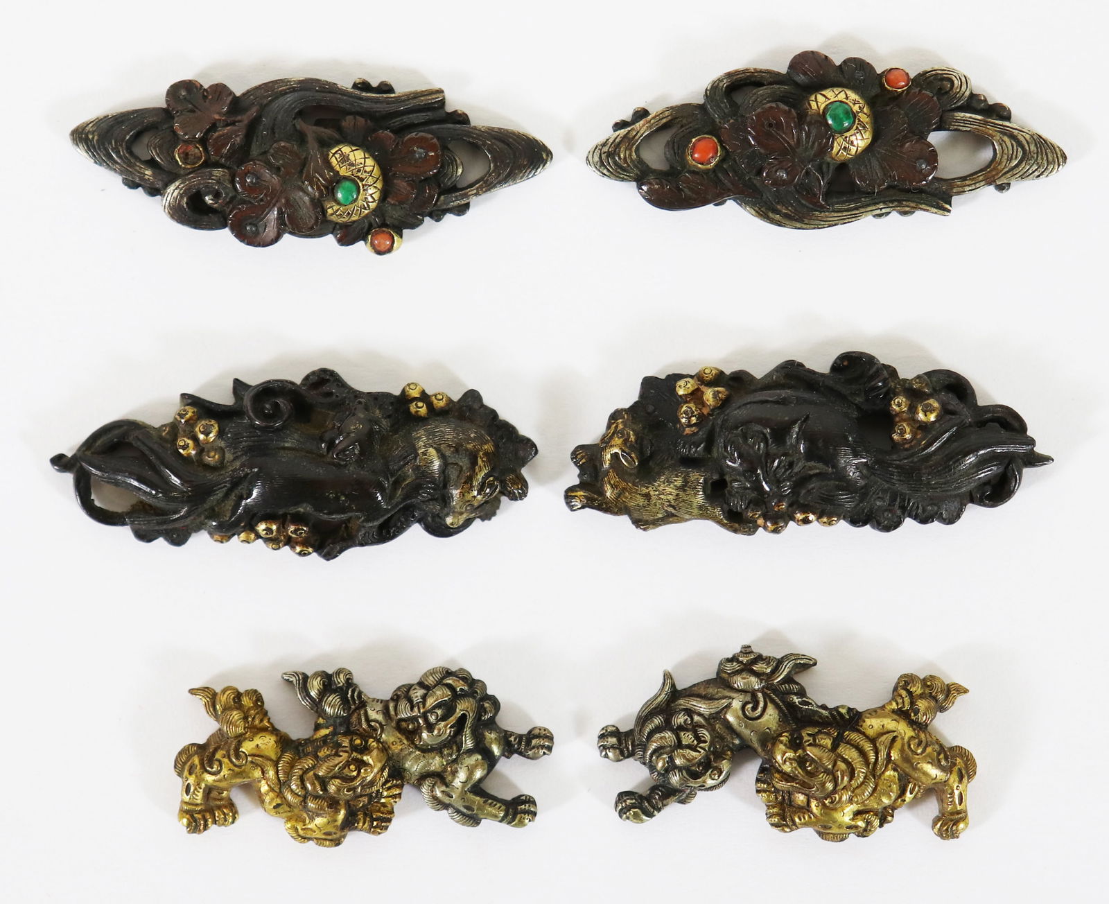 (3) PAIR OF JAPANESE SWORD MENUKI (1 of 2)