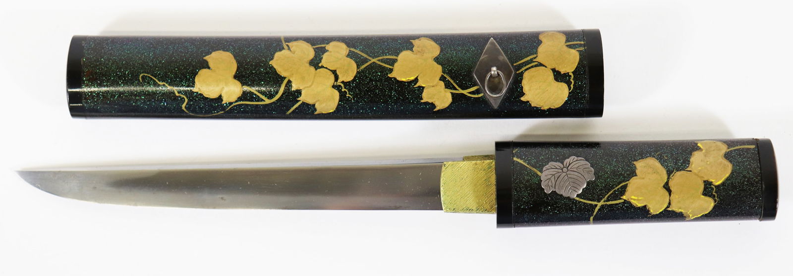 JAPANESE GREEN, GOLD, & SILVER TANTO (1 of 4)