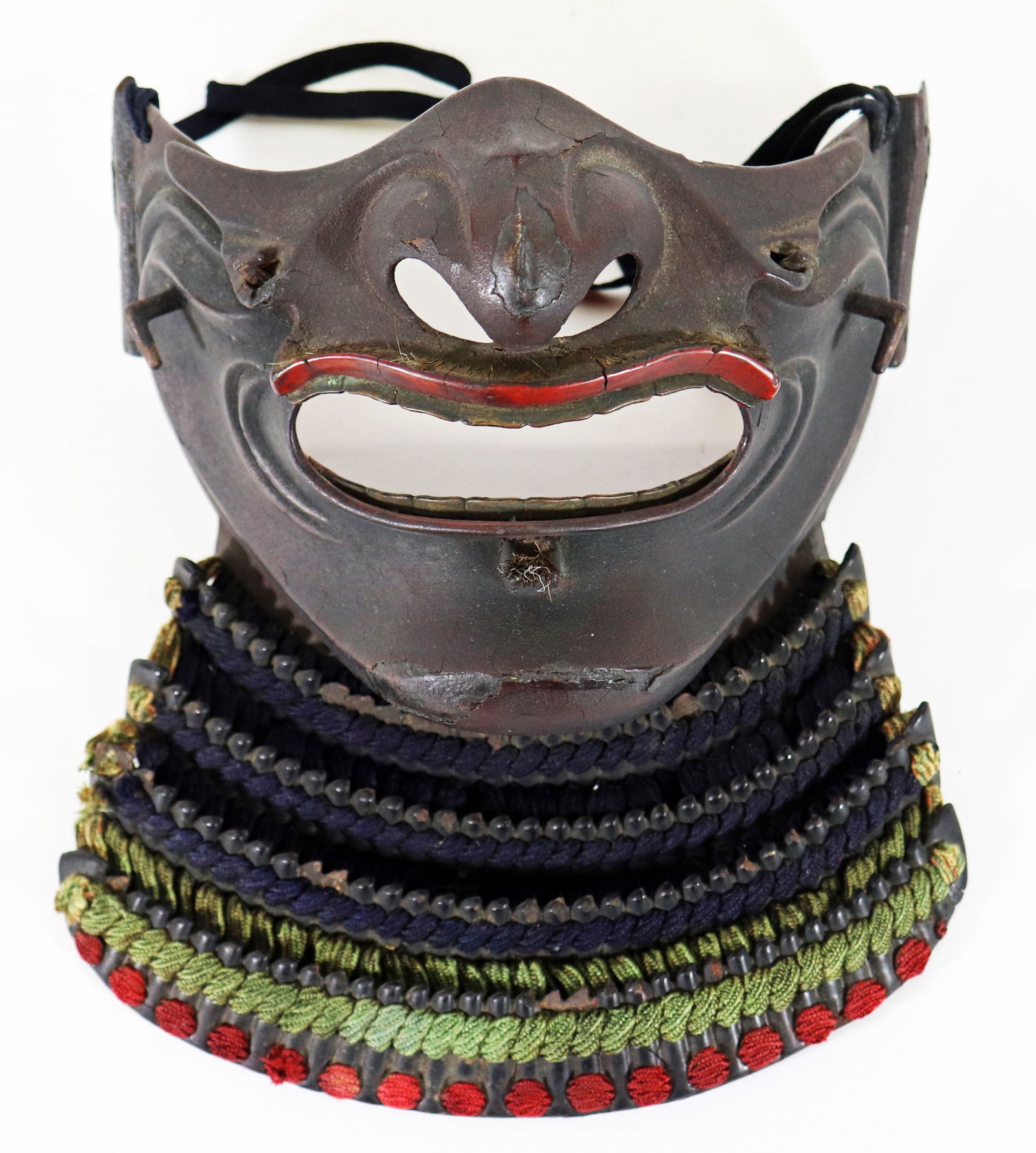 JAPANESE IRON LACQUER MENPO (FACE MASK) (1 of 4)