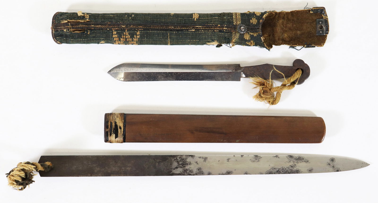 (2) ANTIQUE JAPANESE HORSE BASHIN WITH SCABBARD (1 of 8)