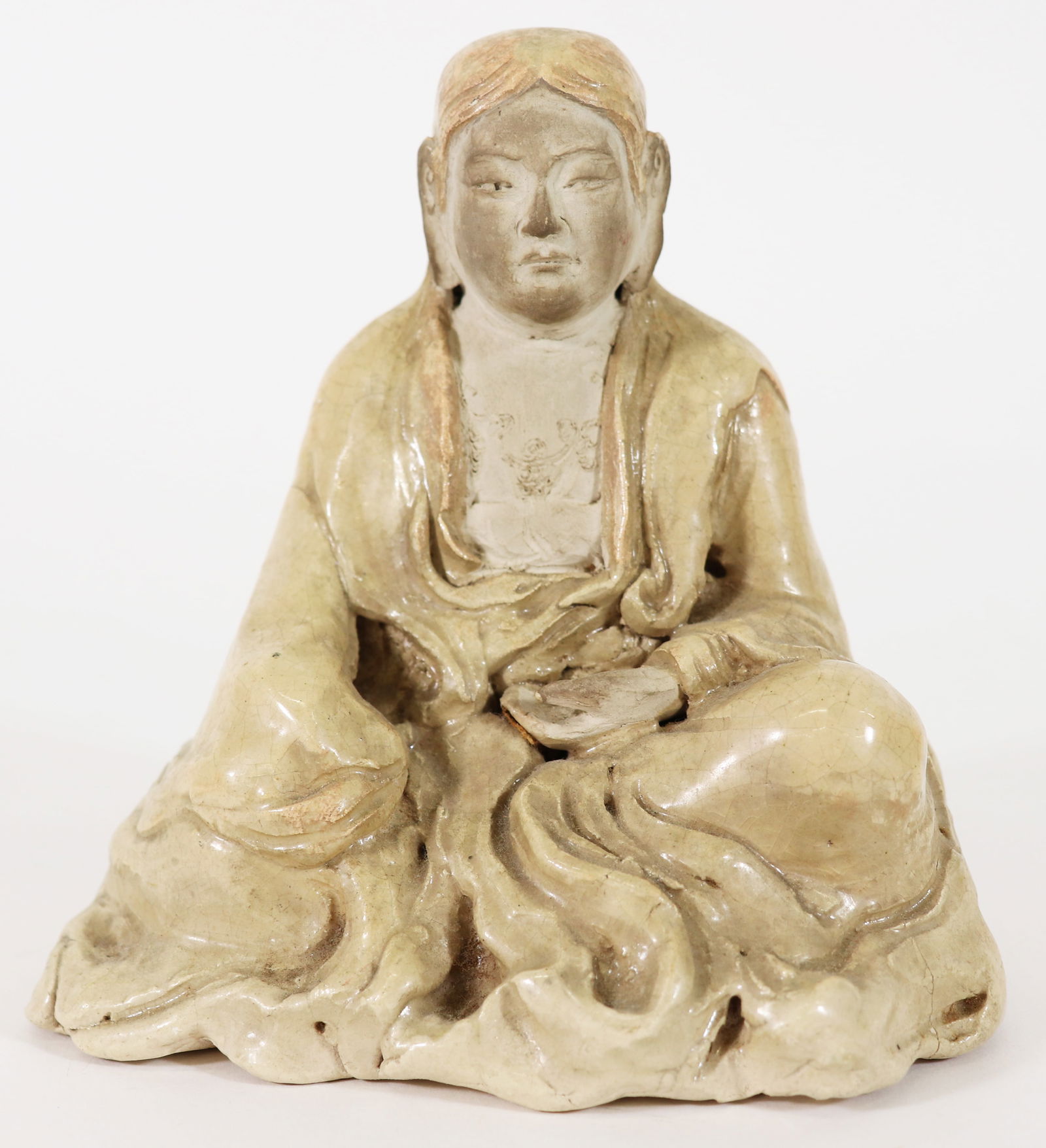 CHINESE SEATED BUDDHA SCULPTURE (1 of 6)