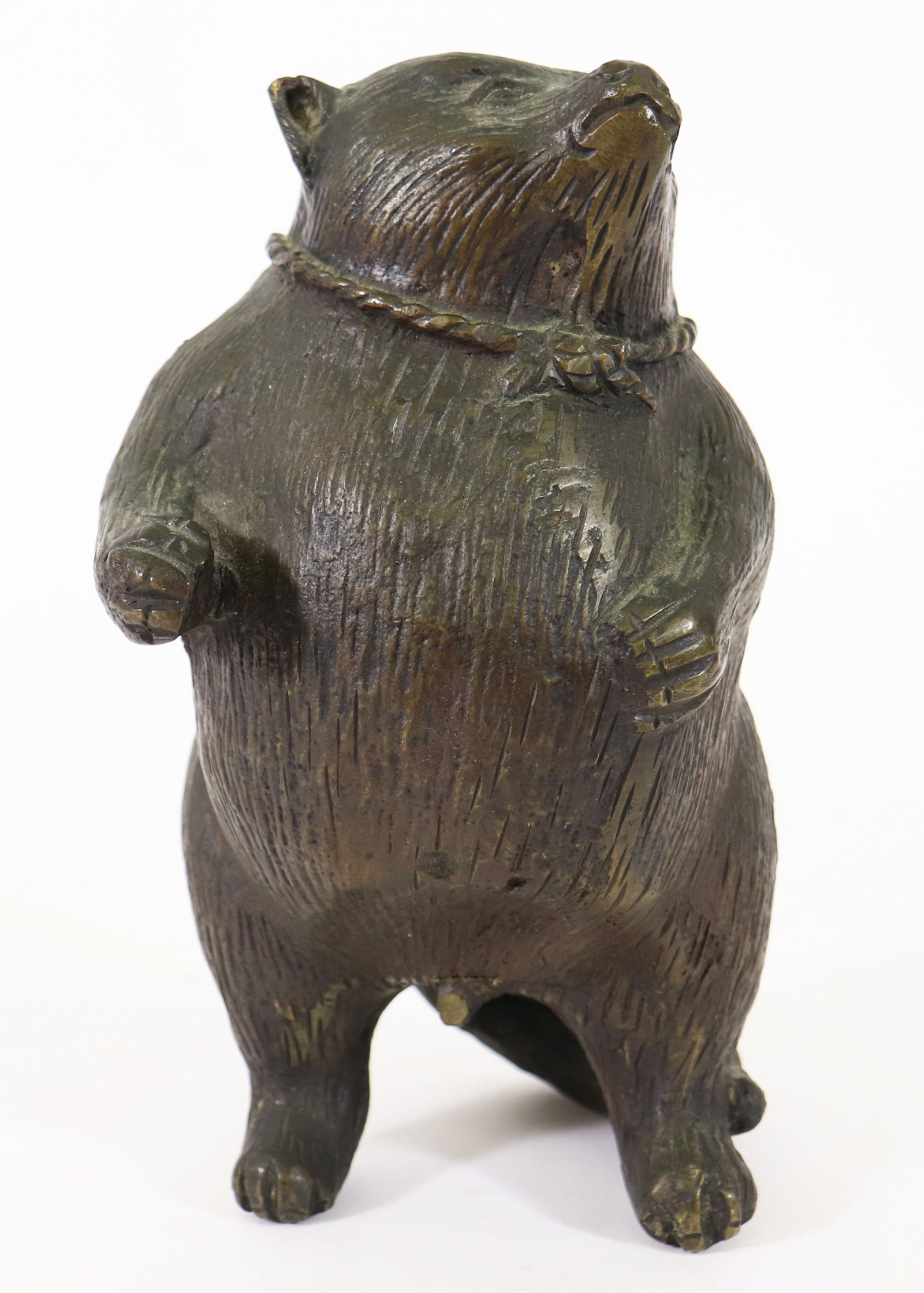 JAPANESE BRONZE INCENSE BURNER TANUKI (1 of 4)