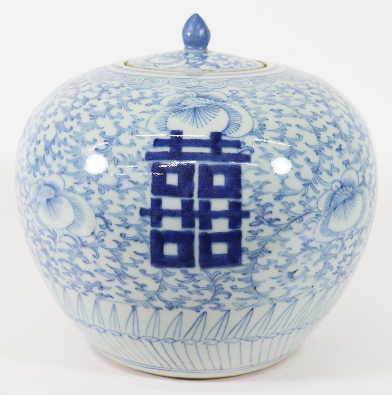 BLUE & WHITE PORCELAIN GINGER JAR (1 of 3)
