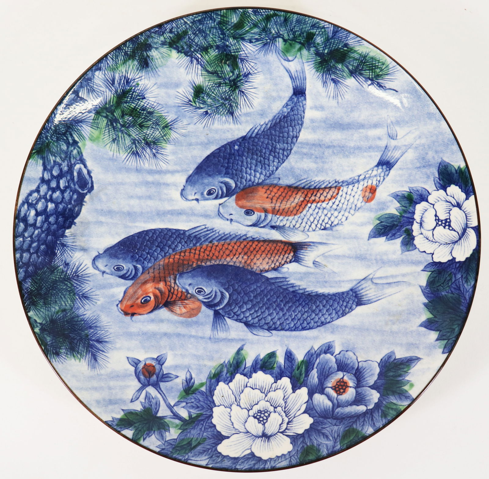 JAPANESE KOI FISH CHARGER PLATE (1 of 2)