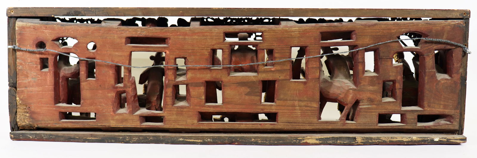 CHINESE CARVED GILT WOOD PANEL - 4