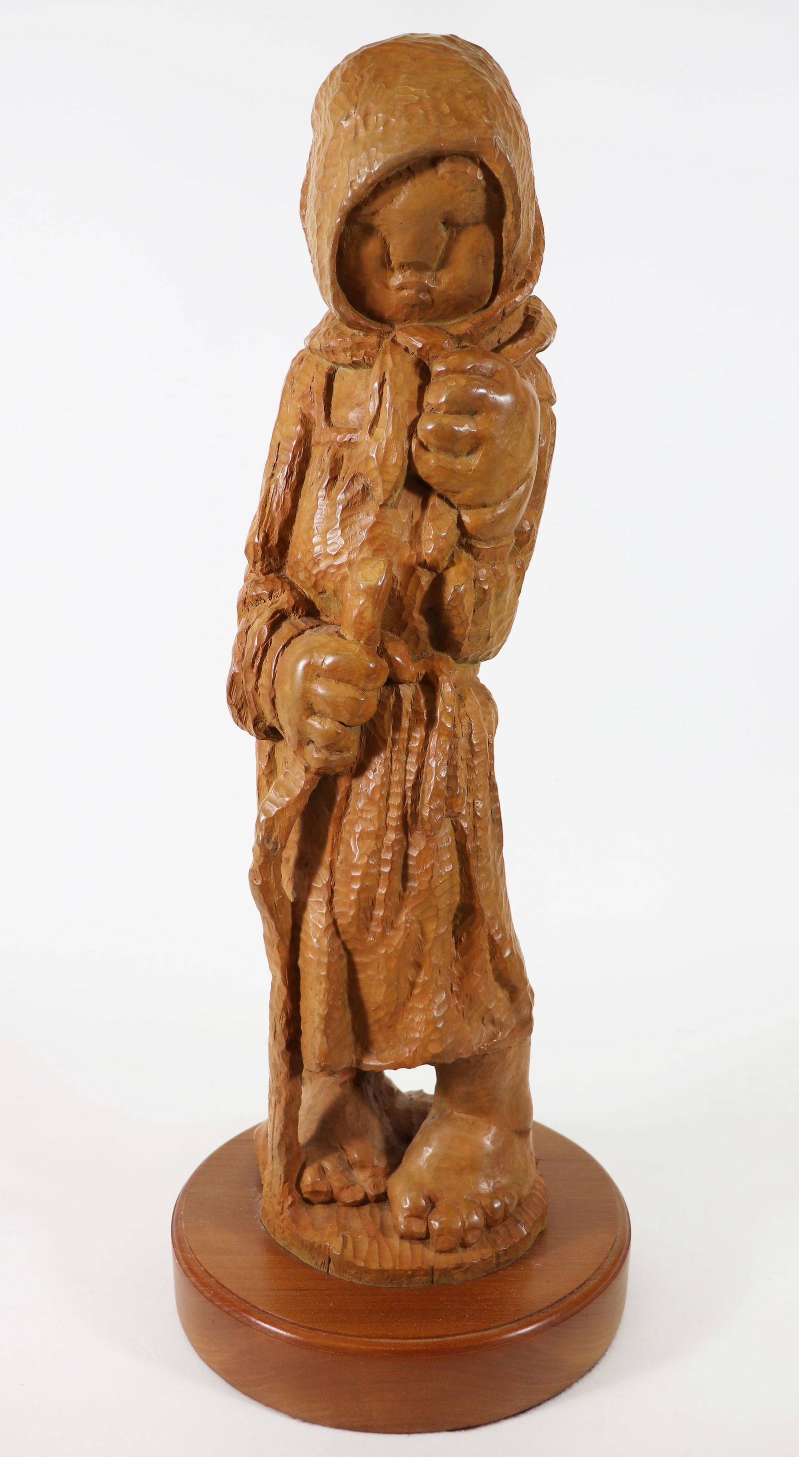 NICOLAI FECHIN "SMALL PILGRIM" BRONZE SCULPTURE: Nicolai Ivanovich Fechin (Russian, 1881-1955) Bronze sculpture of a standing figure. Inscribed N.F 15/21 Gerald Peters Gallery 1997. Measures 23" tall 8.5" wide at base.