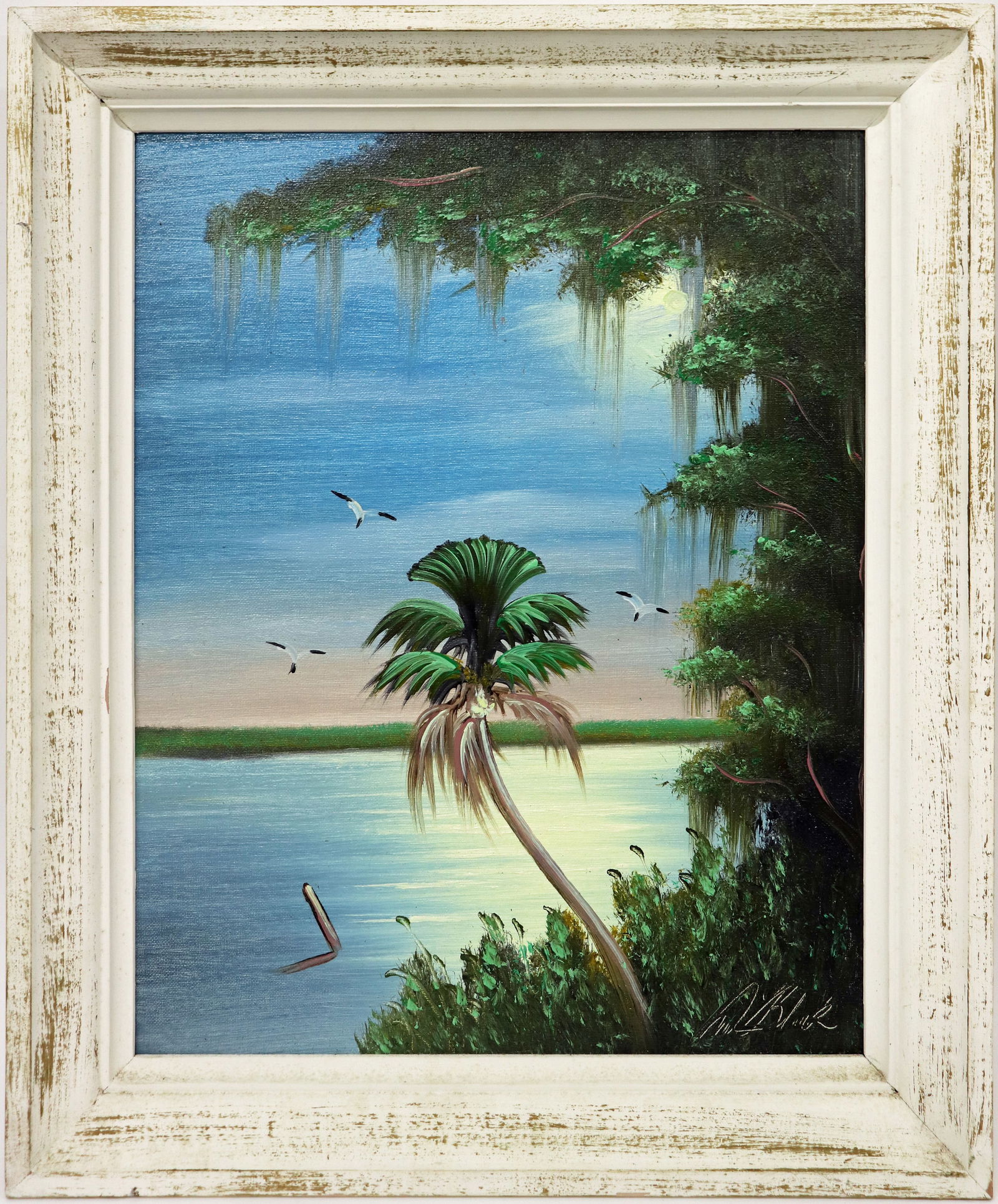 AL BLACK NIGHT RIVER PALM HIGHWAYMEN PAINTING (1 of 4)