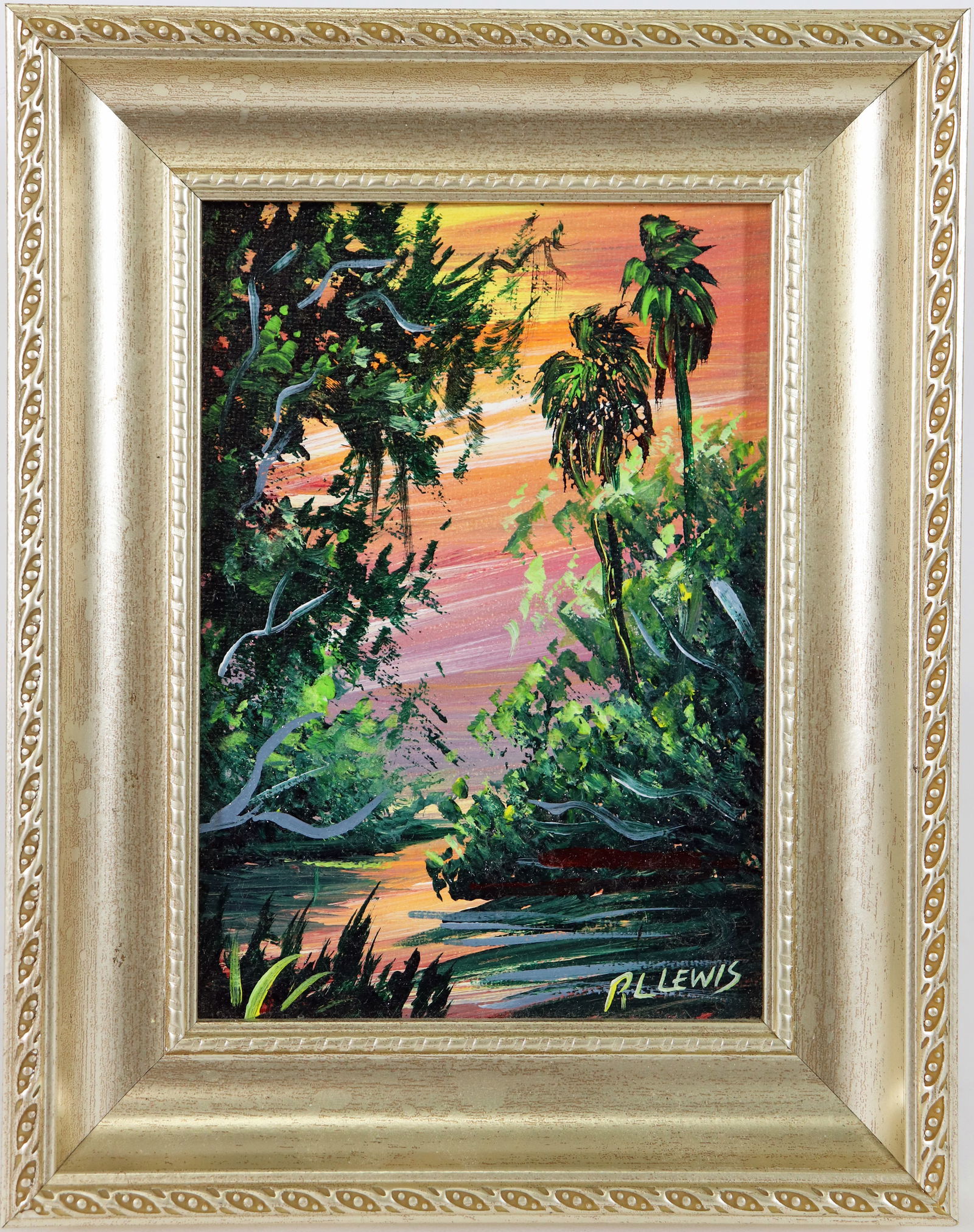 R.L. LEWIS PALMS AT SUNSET HIGHWAYMEN PAINTING (1 of 3)