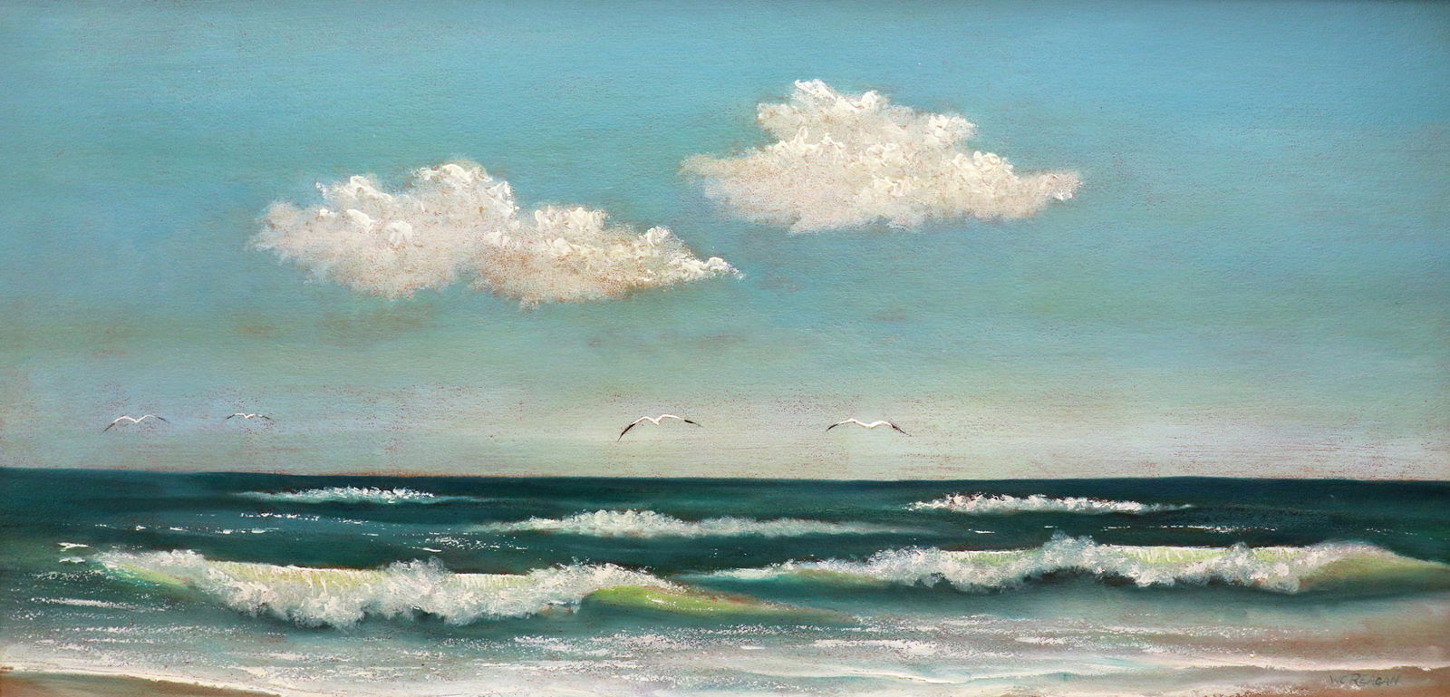 WILLIE REAGAN FLORIDA OCEAN HIGHWAYMEN PAINTING (1 of 6)