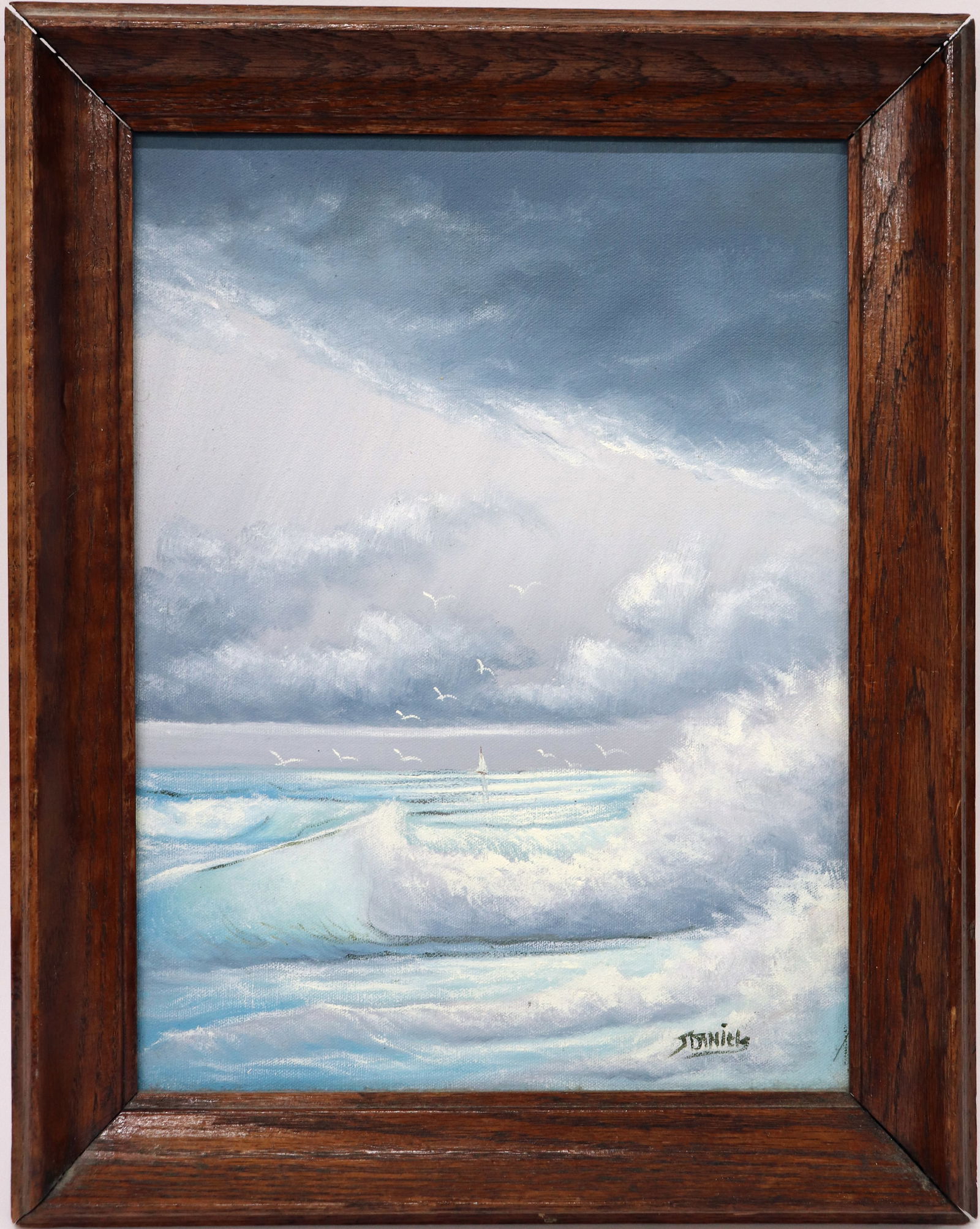 JOHNNY DANIELS STORMY OCEAN HIGHWAYMEN PAINTING (1 of 5)