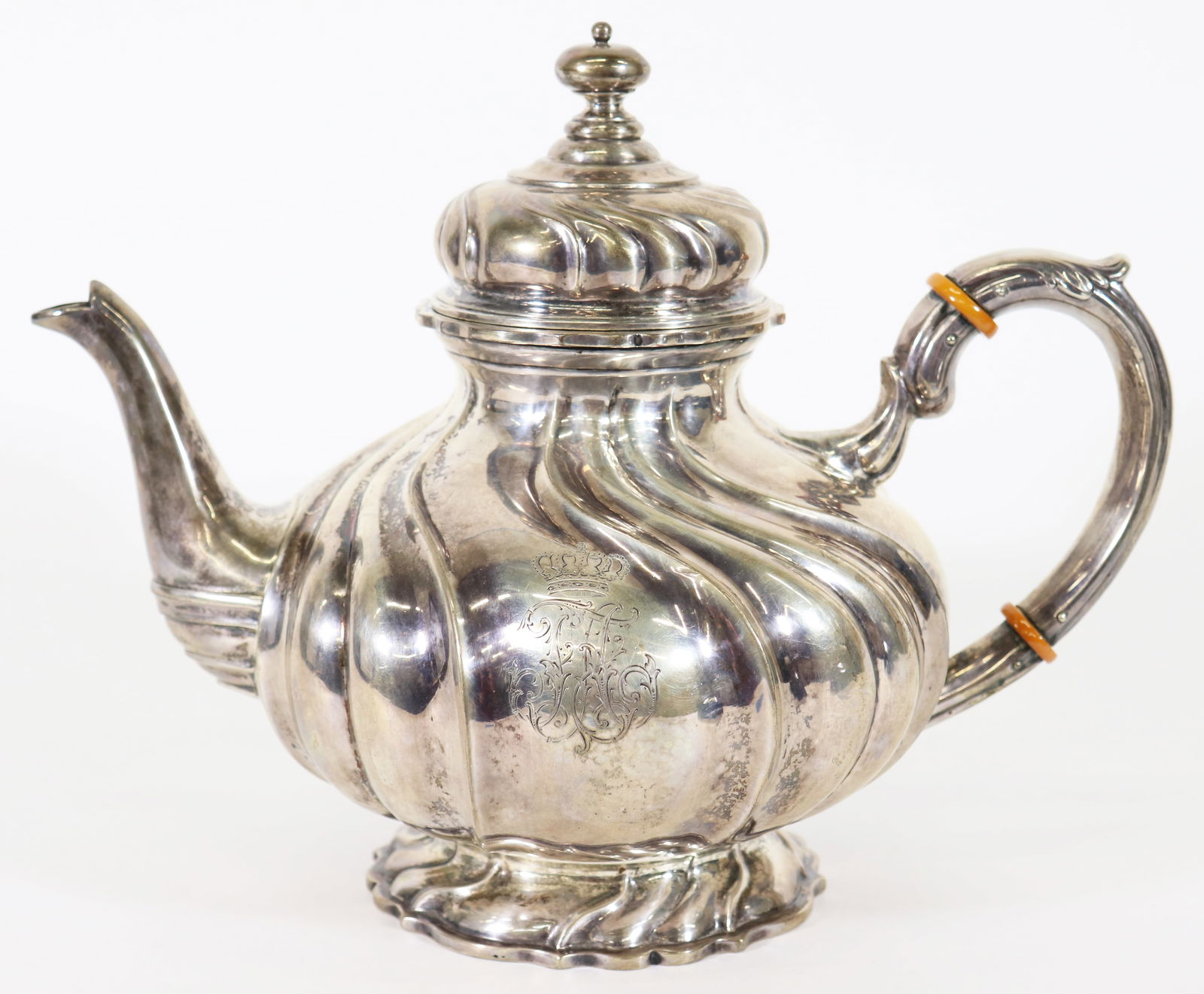 GERMAN 800 SILVER TEAPOT (1 of 3)