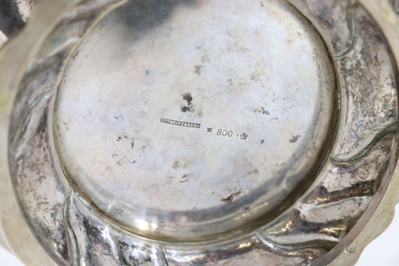 GERMAN 800 SILVER TEAPOT - 3