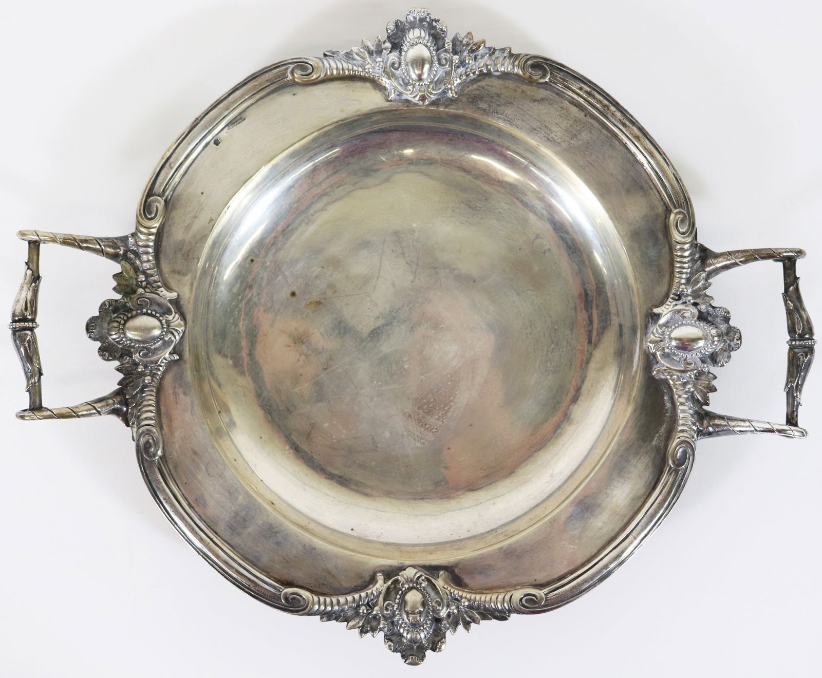 ANTIQUE EUROPEAN 800 SILVER TRAY (1 of 3)