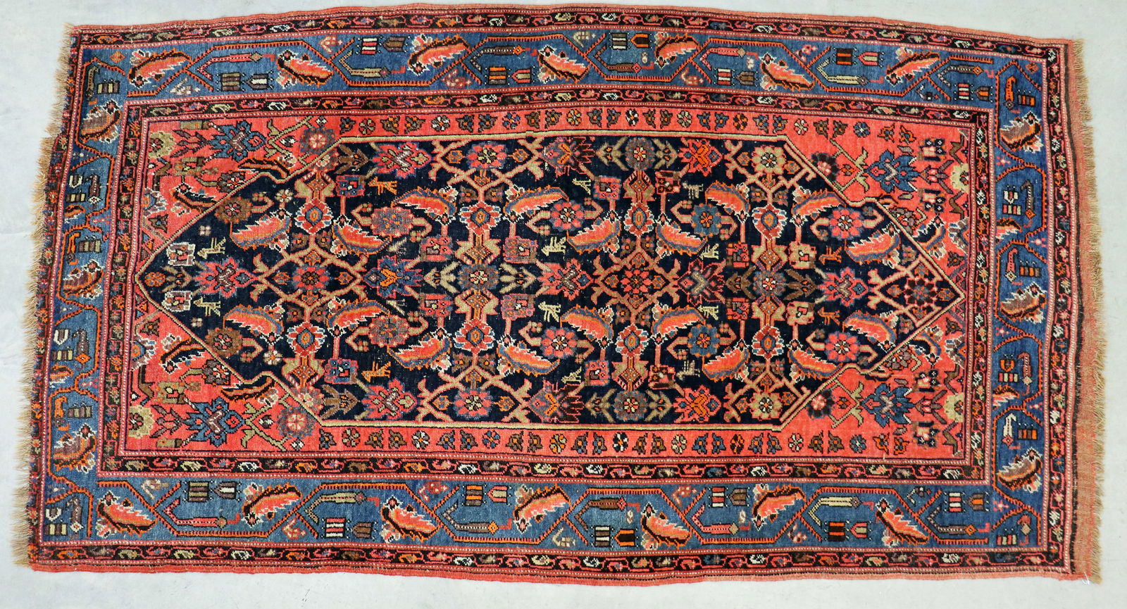 ANTIQUE PERSIAN BIDJAR RUG 82" x 45" (1 of 3)