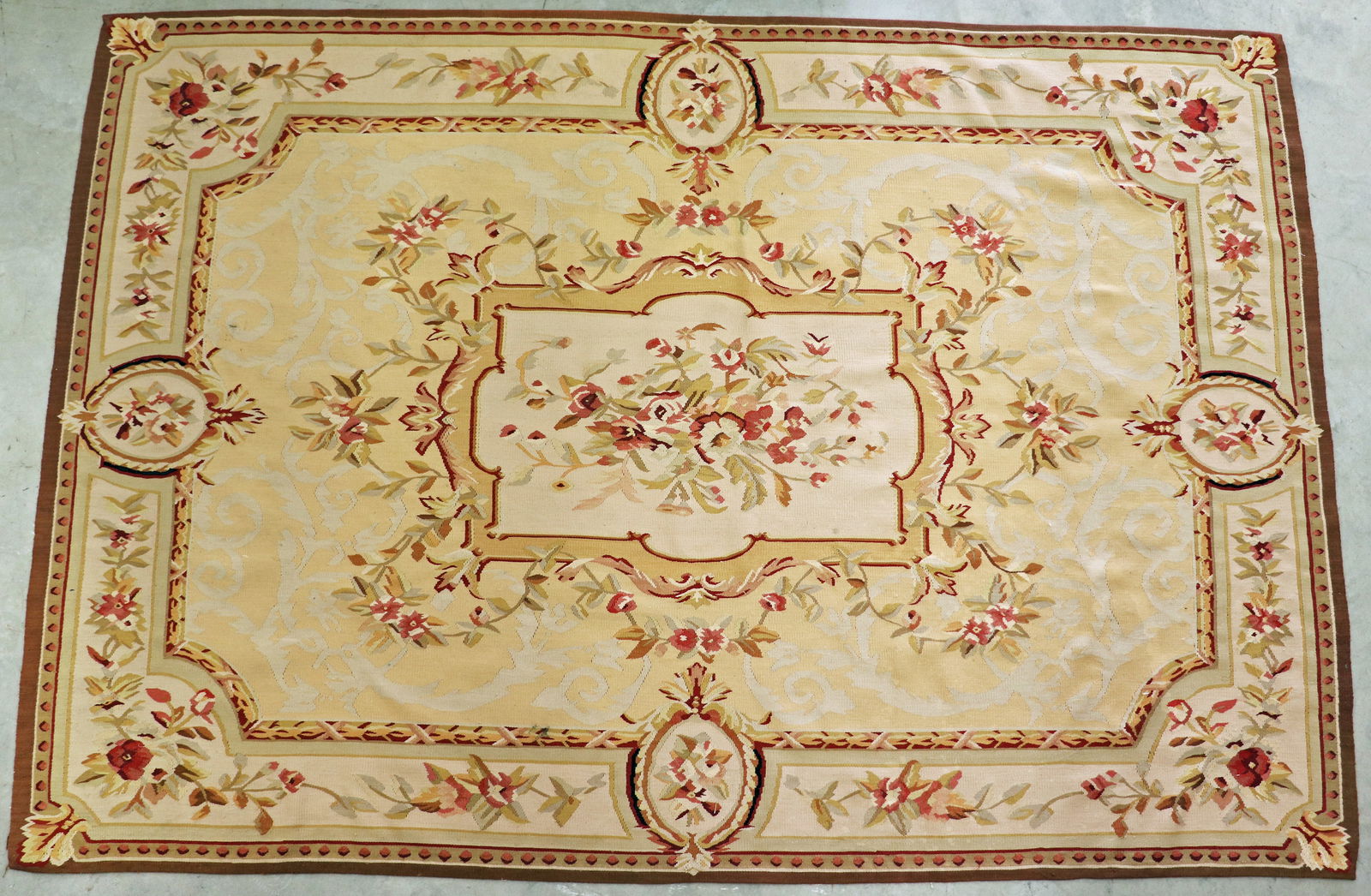CHINESE NEEDLEPOINT RUG - 84" x 57" (1 of 2)