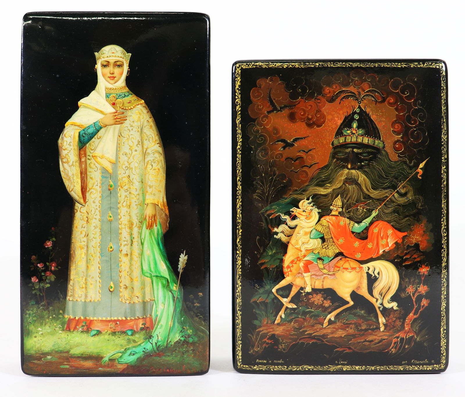 (2) RUSSIAN LACQUER BOXES (1 of 5)