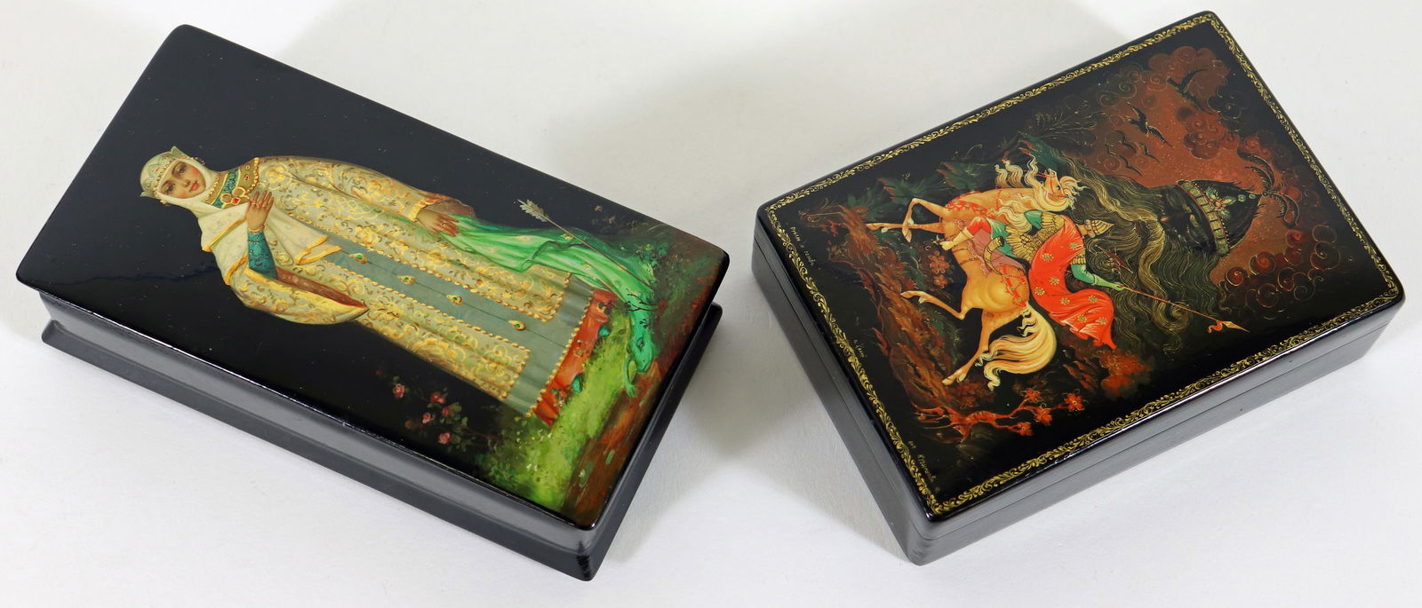 (2) RUSSIAN LACQUER BOXES - 2