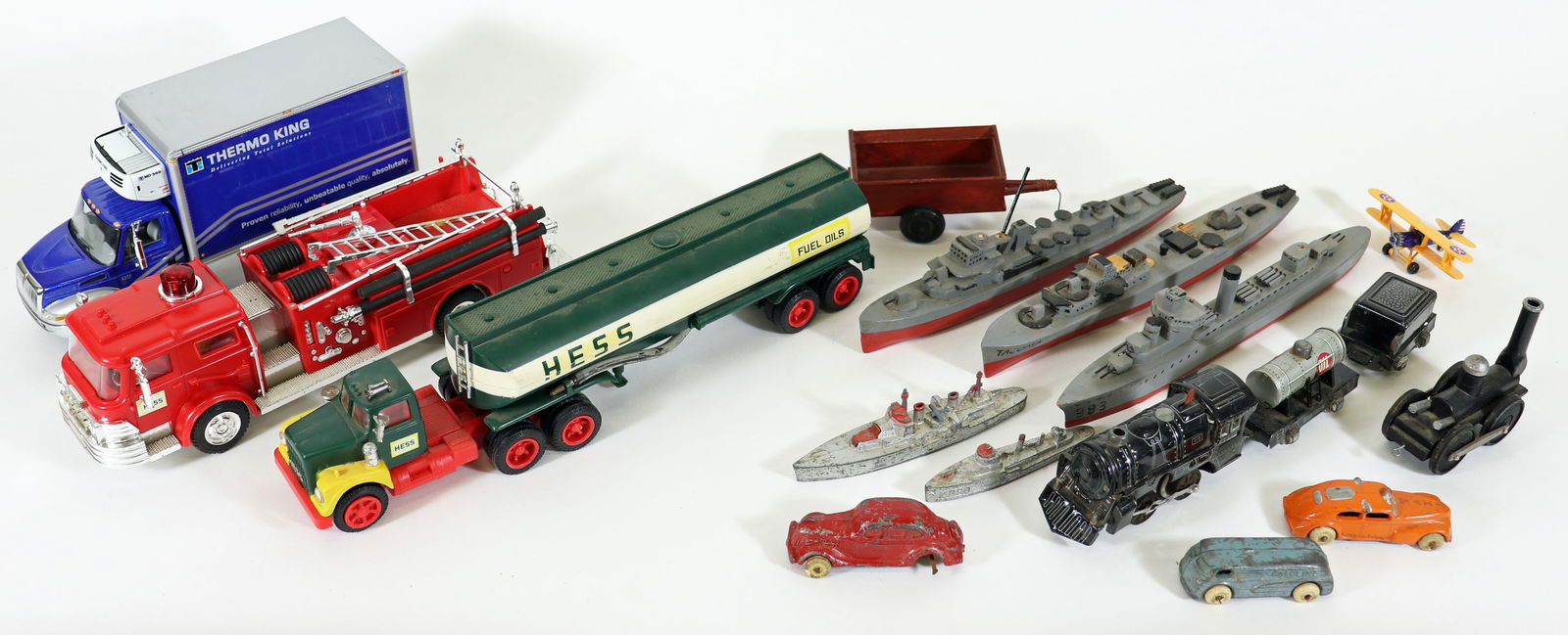 VINTAGE TOYS, BATTLESHIP MODEL, DIE CAST CARS (1 of 4)