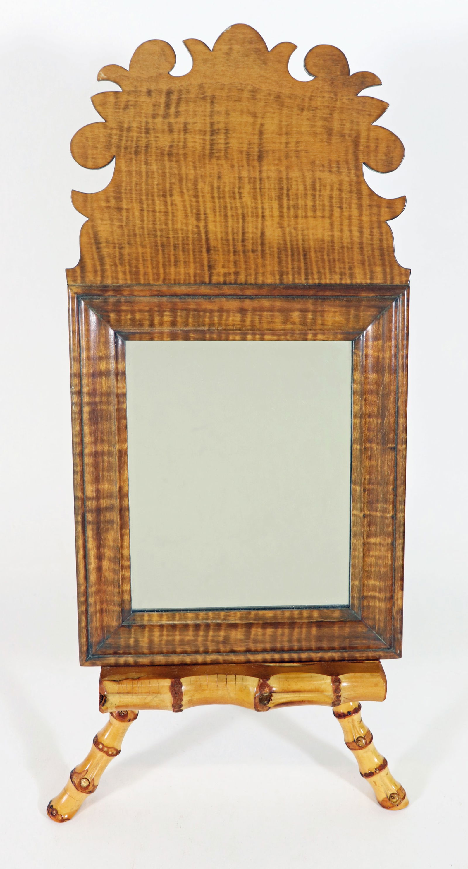 TABLETOP CHIPPENDALE STYLE MIRROR & BAMBOO EASEL (1 of 3)